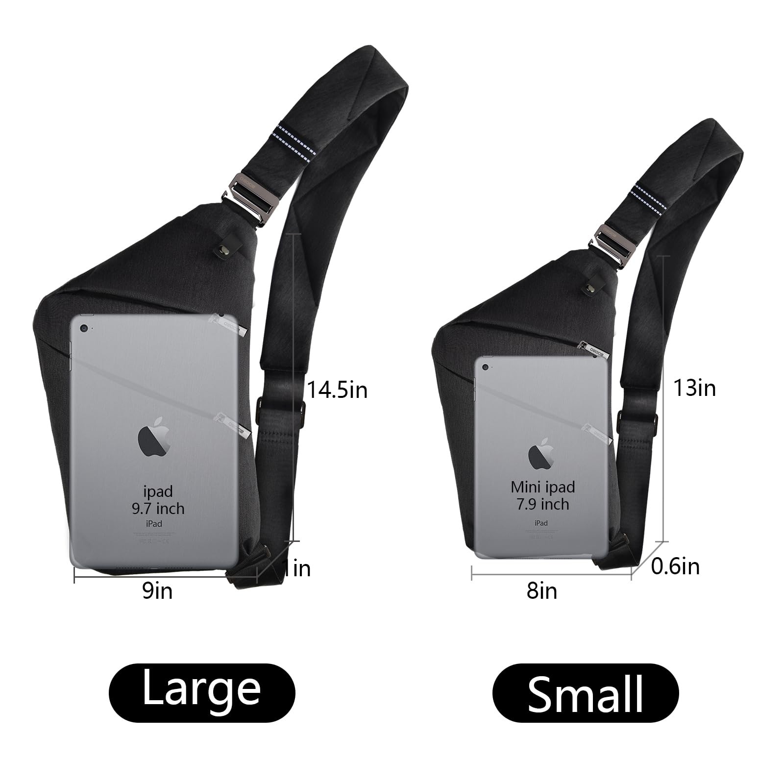 OSOCE Crossbody Sling Bag, Water-Resistant Anti Theft Chest Pack, Minimalist …