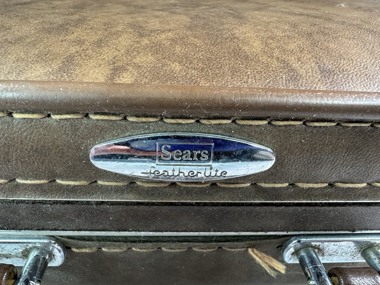 Vintage 1960’s Sears Featherlite Attache Briefcase w/ Band Backstage/Stickers