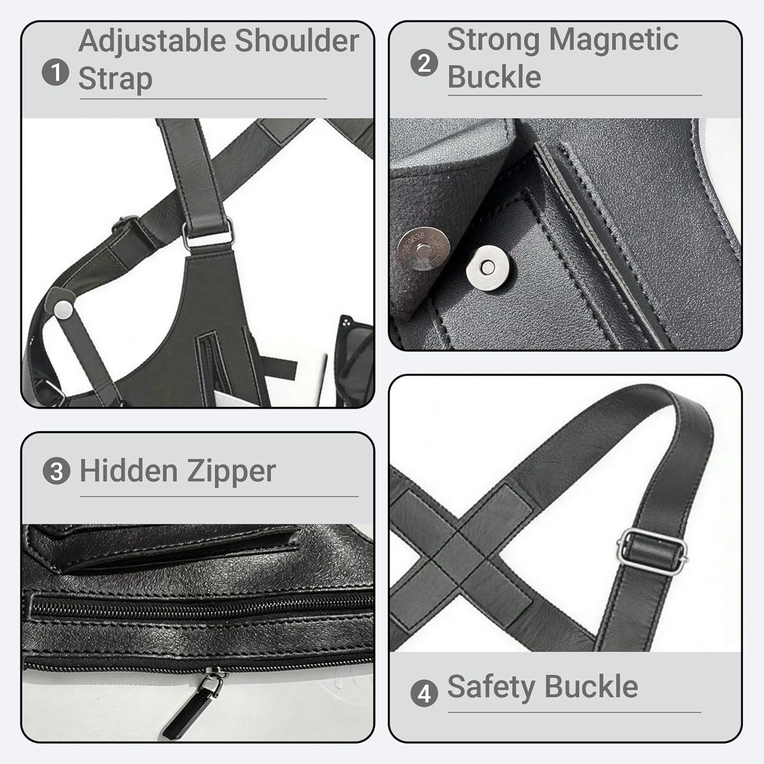 Premium Leather Shoulder Bag, Double Shoulder Armpit Bag for Men, Anti-Theft …