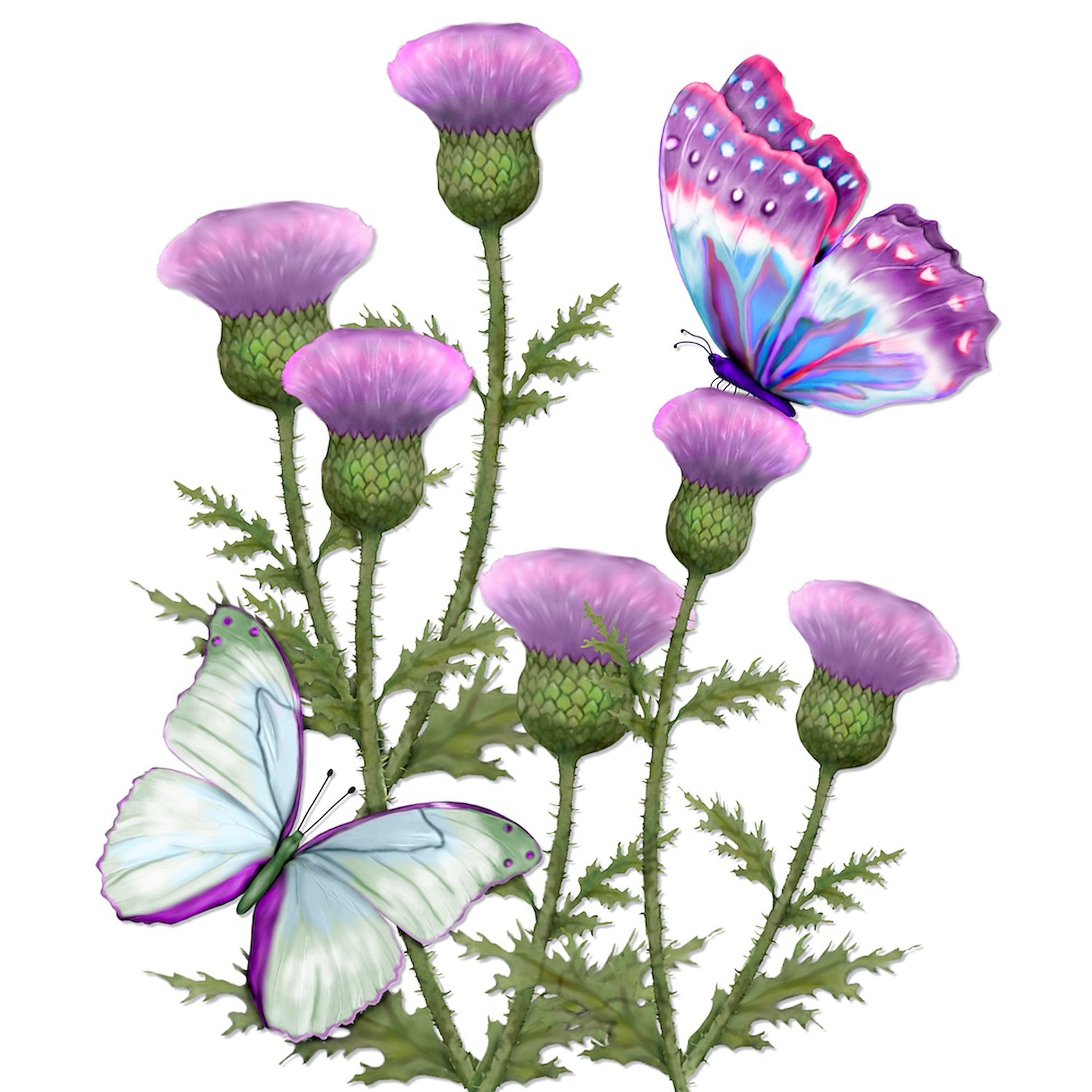 CafePress Thistles And Butterflies Tote Bag (10910249)