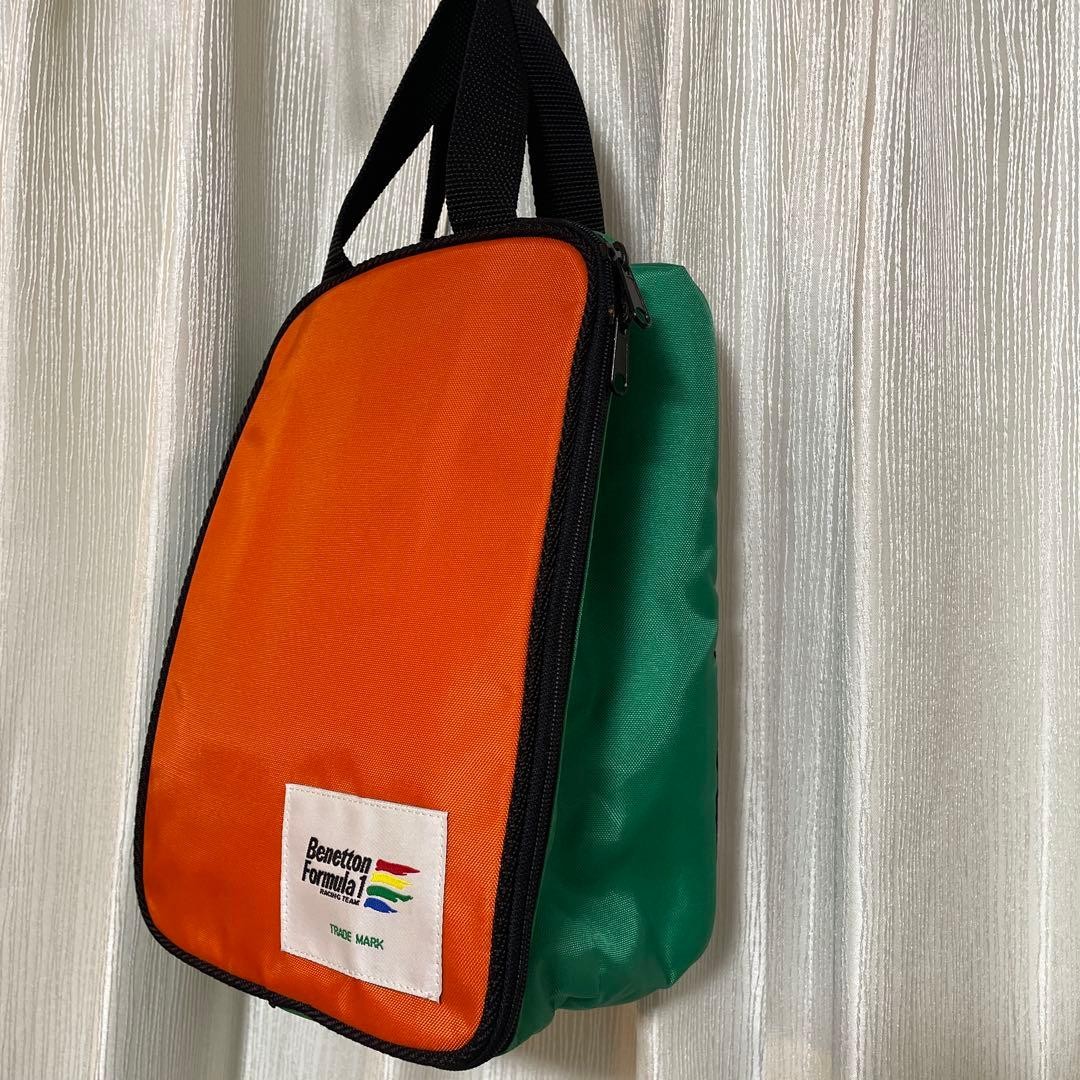 Benetton Formula 1 Shoes Bag Orange Green F1 Team Design