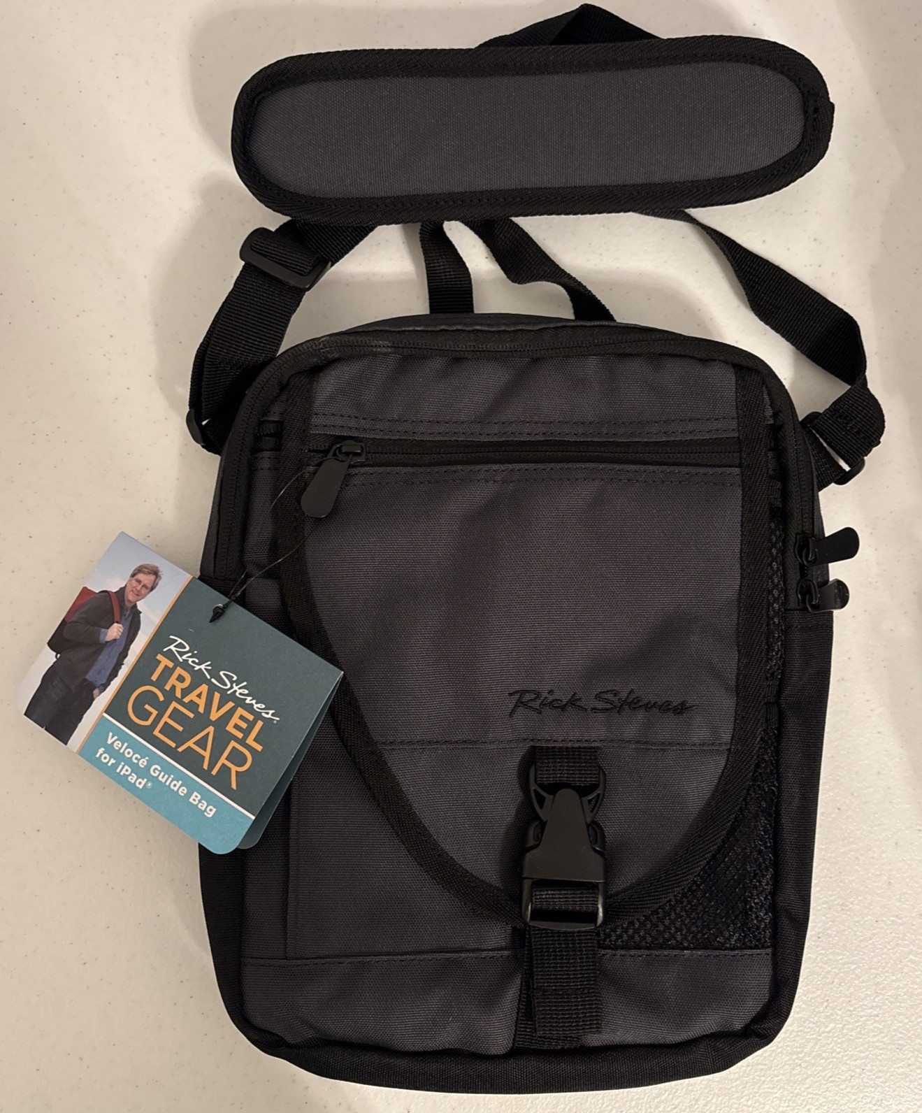 Rick Steves Europe Travel Gear Veloce Guide Bag For iPad Crossbody Graphite New!