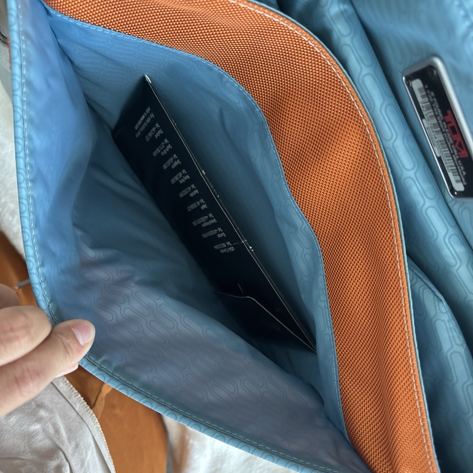 TUMI T-Tech Blue Gray Nylon Messenger Crossbody Travel Bag