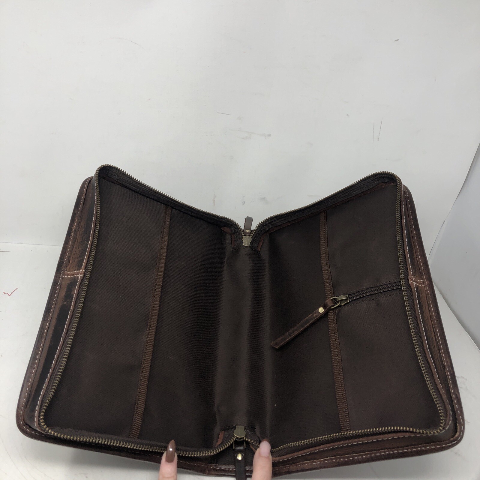 Leather Bible Cover Book With Handle And Pocket-{11.5″L x 7.5W}Buffalo Leather
