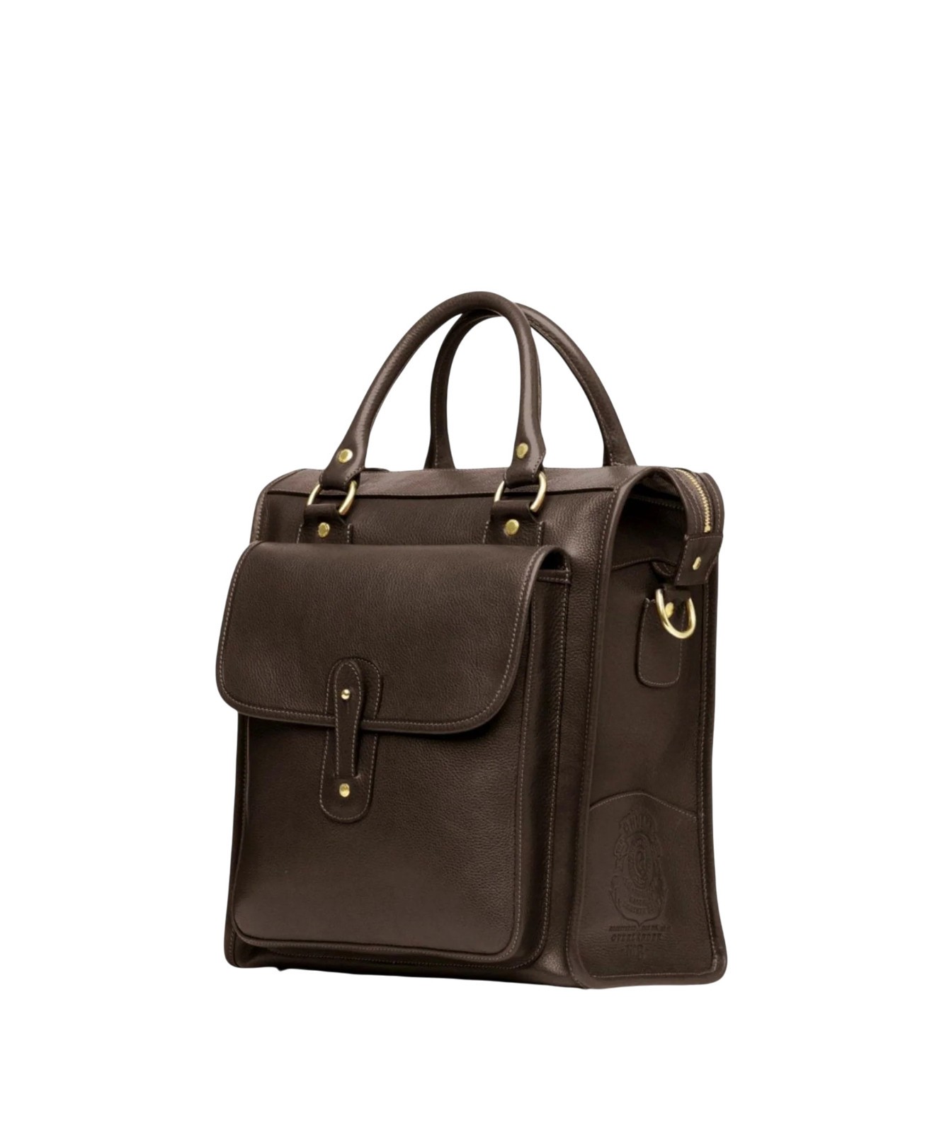 Men’s Ghurka Vintage Walnut Leather Overlander No. 3 Tote Briefcase New $1795