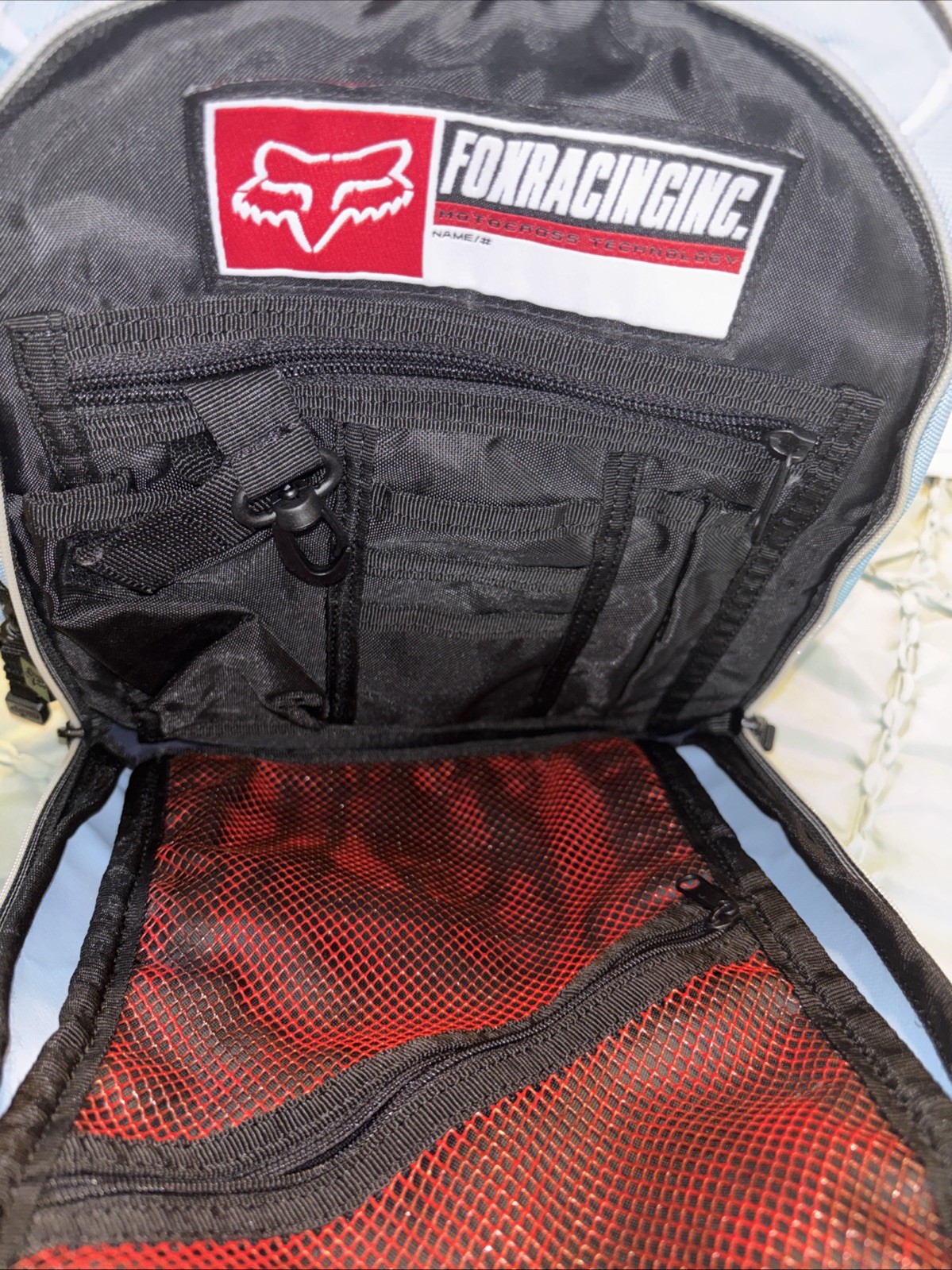 Vintage Fox Racing Men’s Backpack Two Tone Blue Adjustable Strap