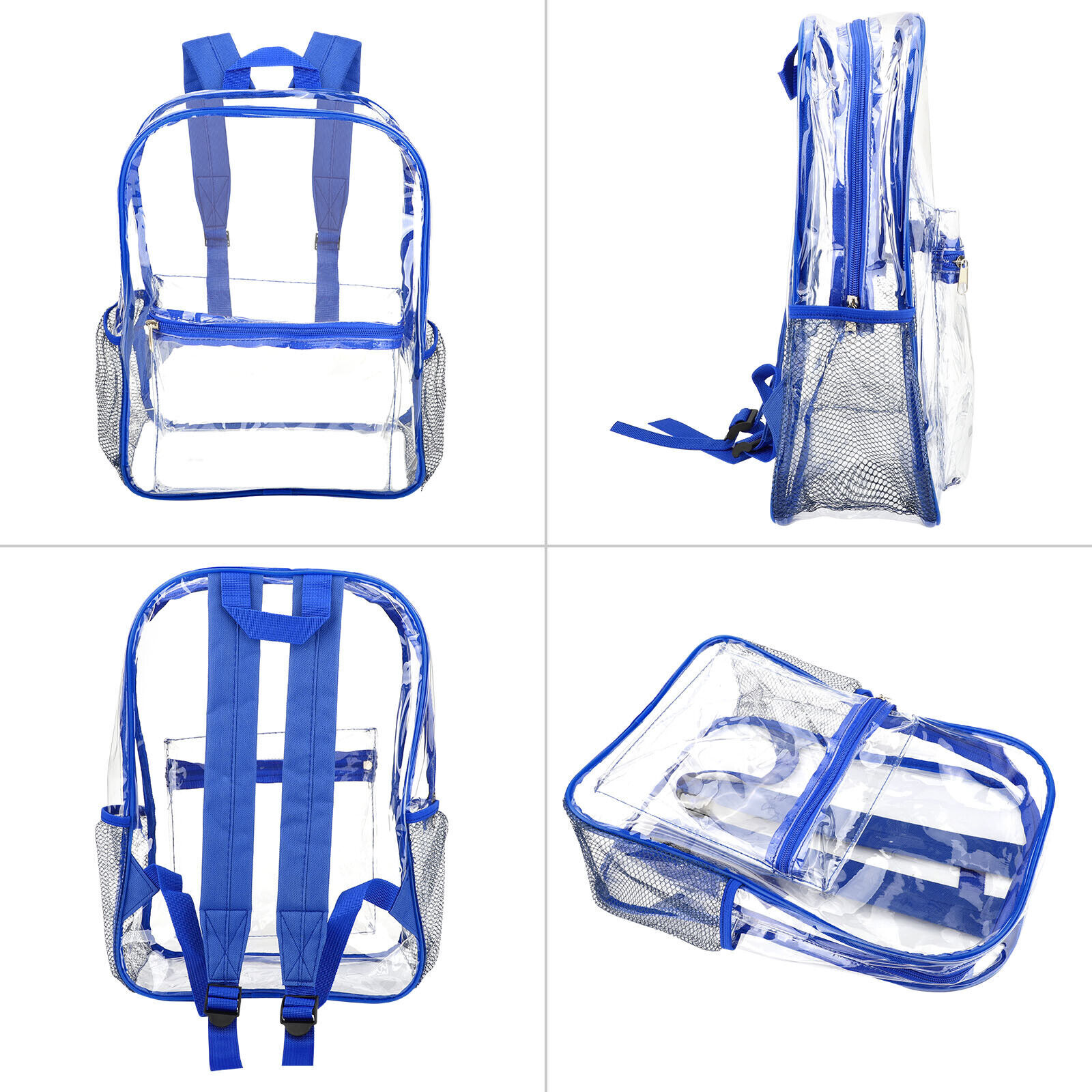 Clear Backpack Heavy Duty PVC Transparent Pack Waterproof Lagre Bookbag Travel