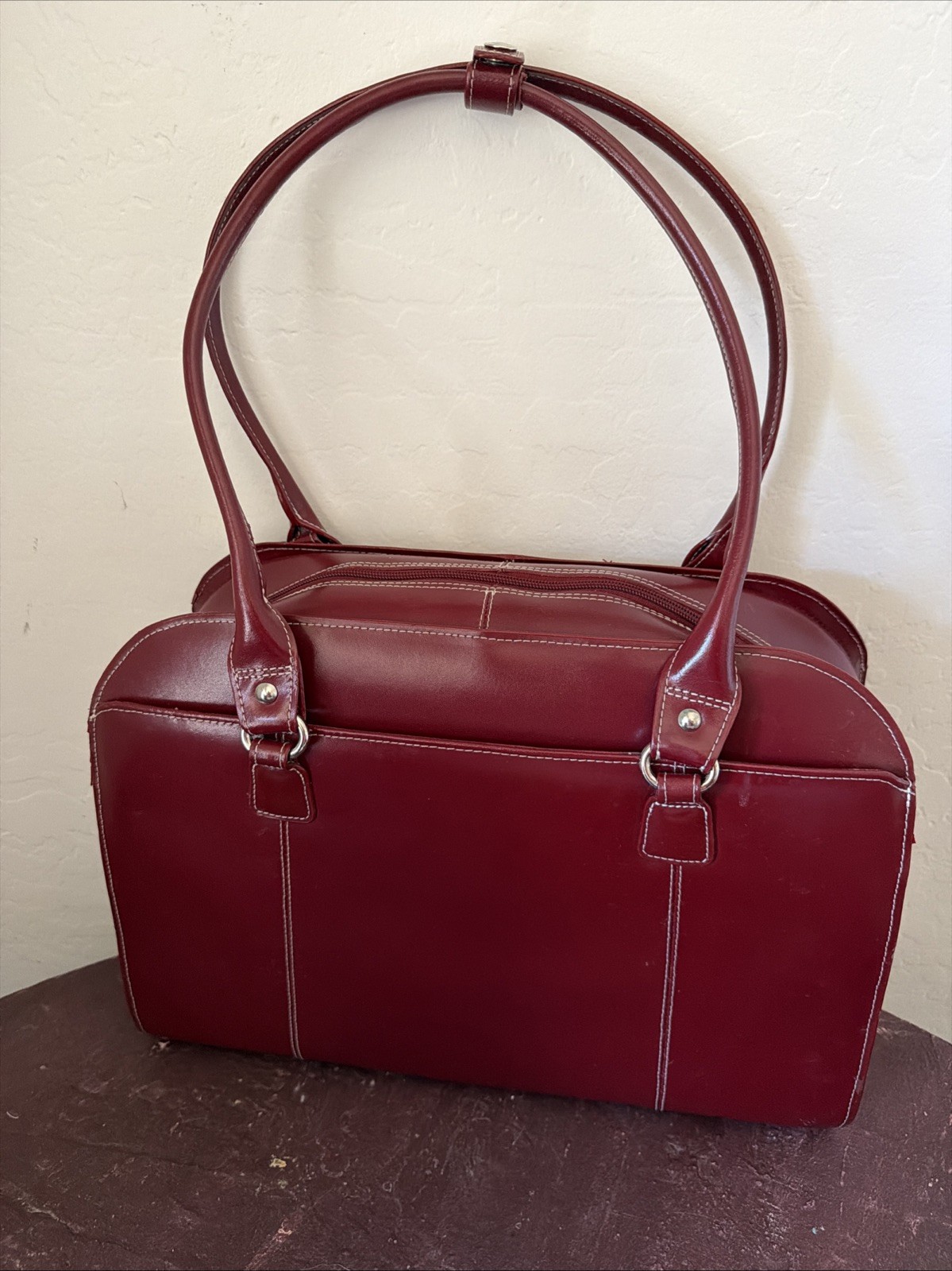 McKlein Leather Briefcase Red | Business Professional Bag ￼