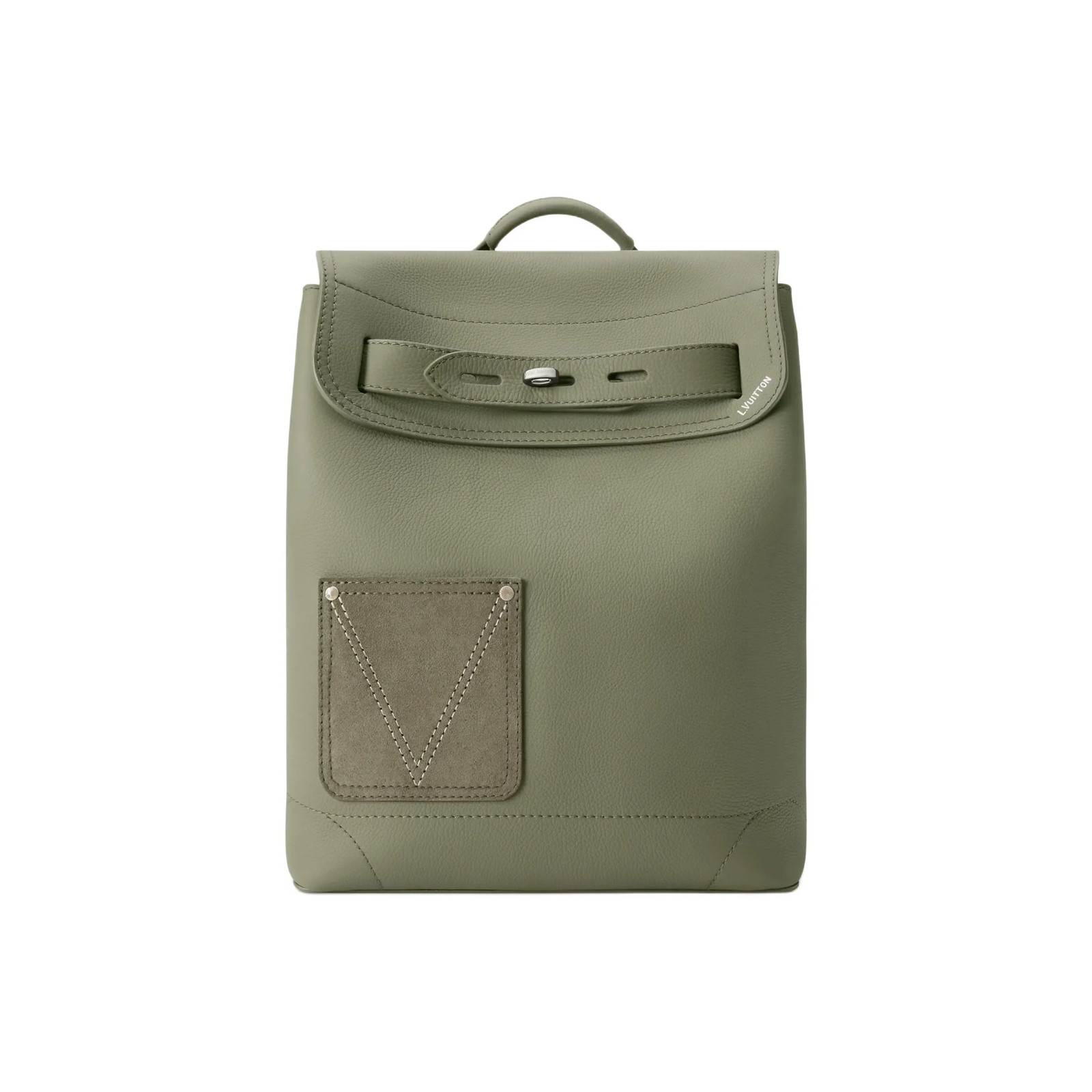 LOUIS VUITTON Steamer SS26 Touch Leather Duffel Bag for Men in Cardigan Green