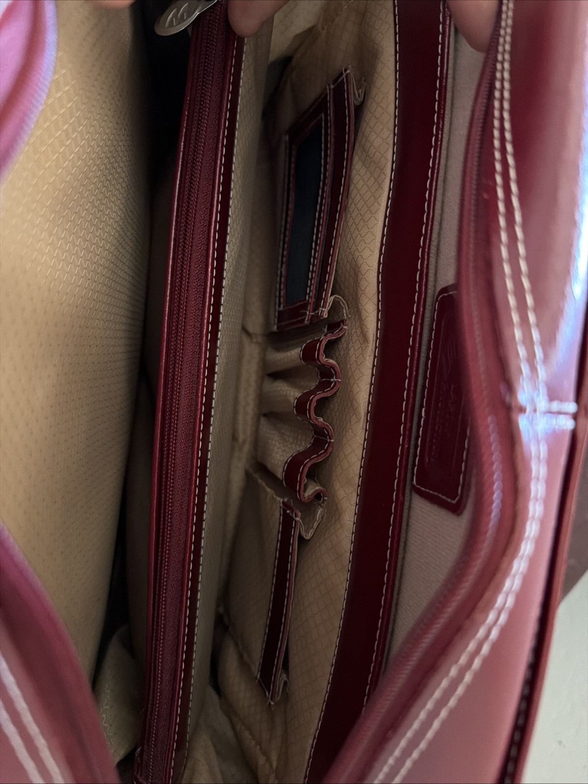McKlein Leather Briefcase Red | Business Professional Bag ￼