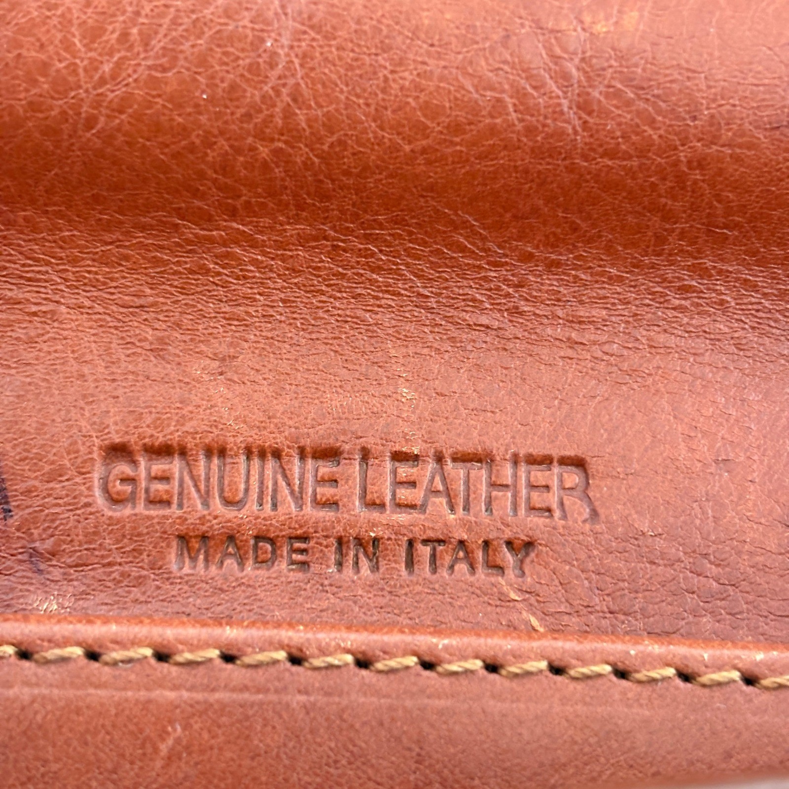 Unbranded Leather Briefcase Messenger Bag Large Cognac Made Italy Quiet Luxury