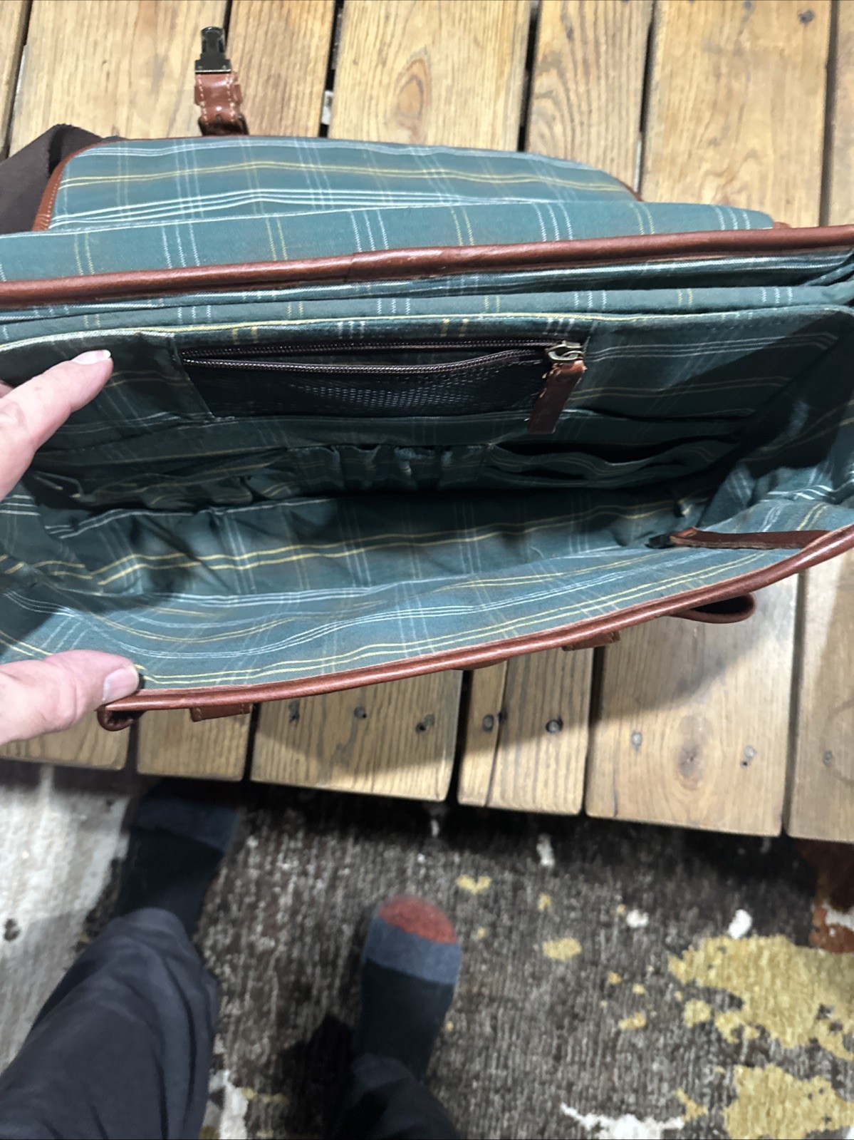 Duluth Trading Co. Heavy Leather Briefcase. Very Light Use.