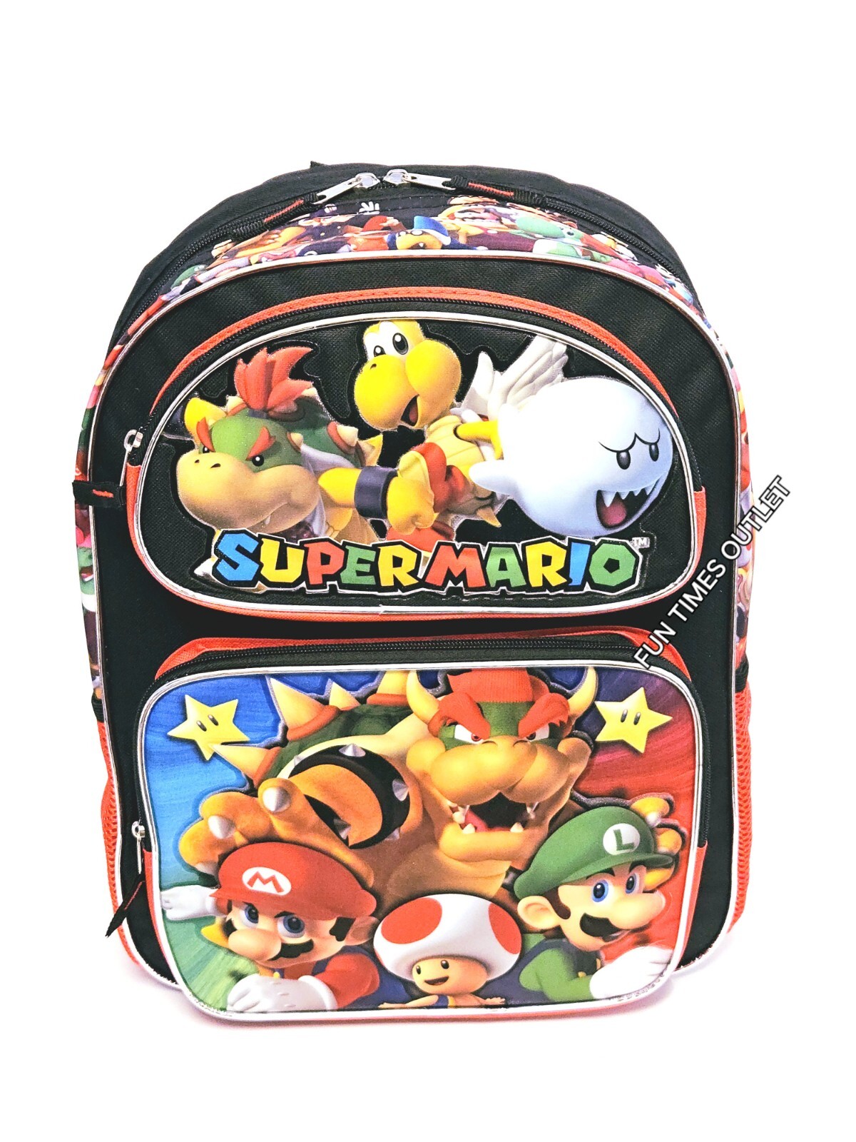 Nintendo Super Mario Bros Large 16″ School Backpack Luigi Browser Travel Bag New
