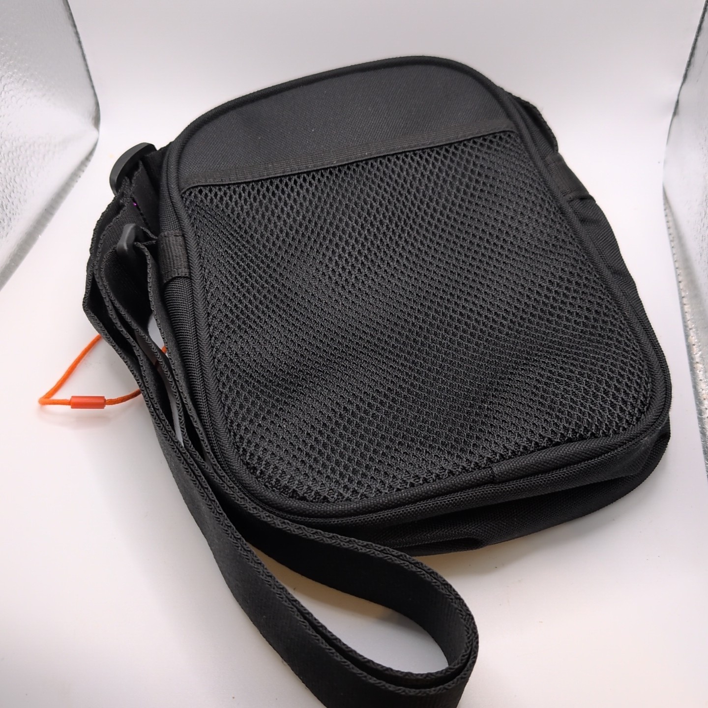 Superdry MMIII Adjustable Shoulder Bag Unisex Festival Sling in Black W/ White