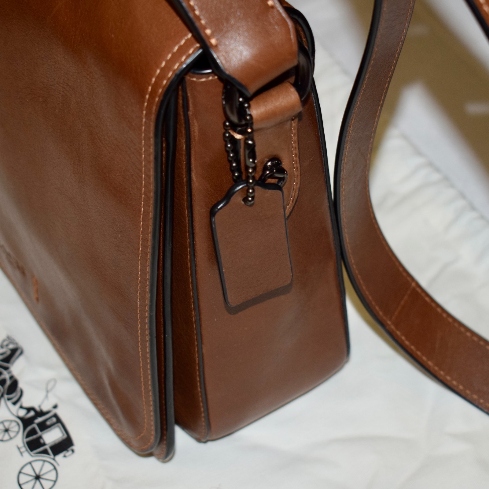 Coach Gotham Messenger 27 Brown Sport Calf Leather Shoulder Bag C2679 ~ #2