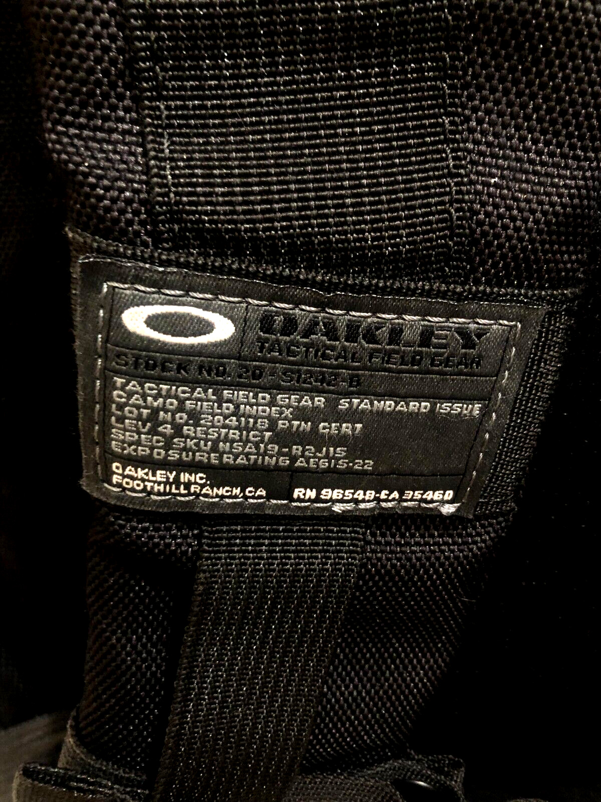 RARE OAKLEY DRY GOODS BACKPACK Black Tactical Field Gear Red Code AP Bag Pack