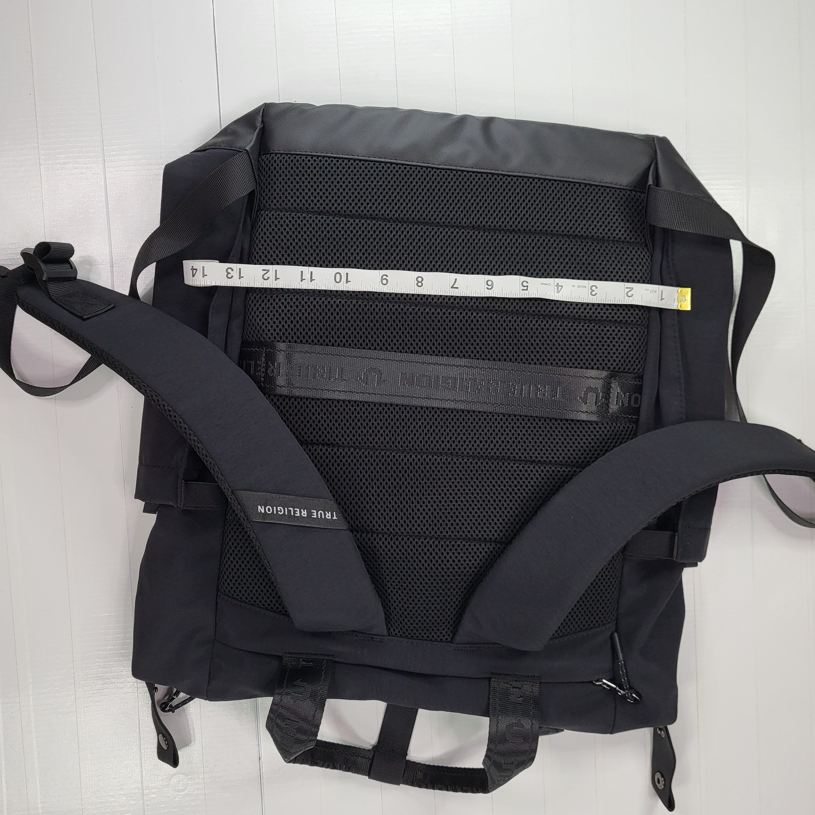 True Religion Black Lightweight Backpack New with Tags Mens Bag Handle Authentic