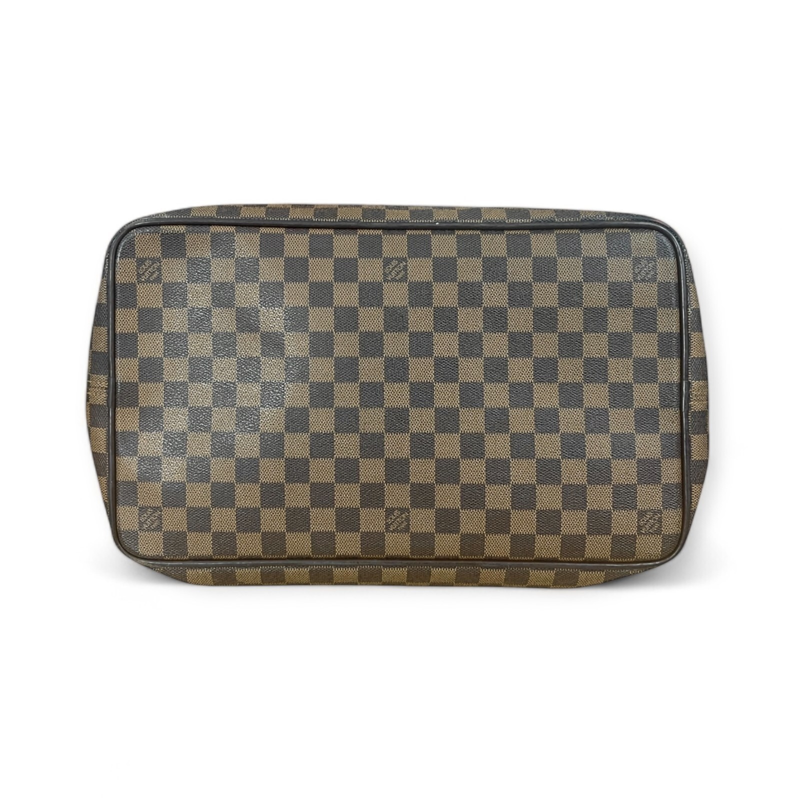 LOUIS VUITTON Damier Ebene Greenwich Canvas Leather Travel Gym Tote Bag Weekend