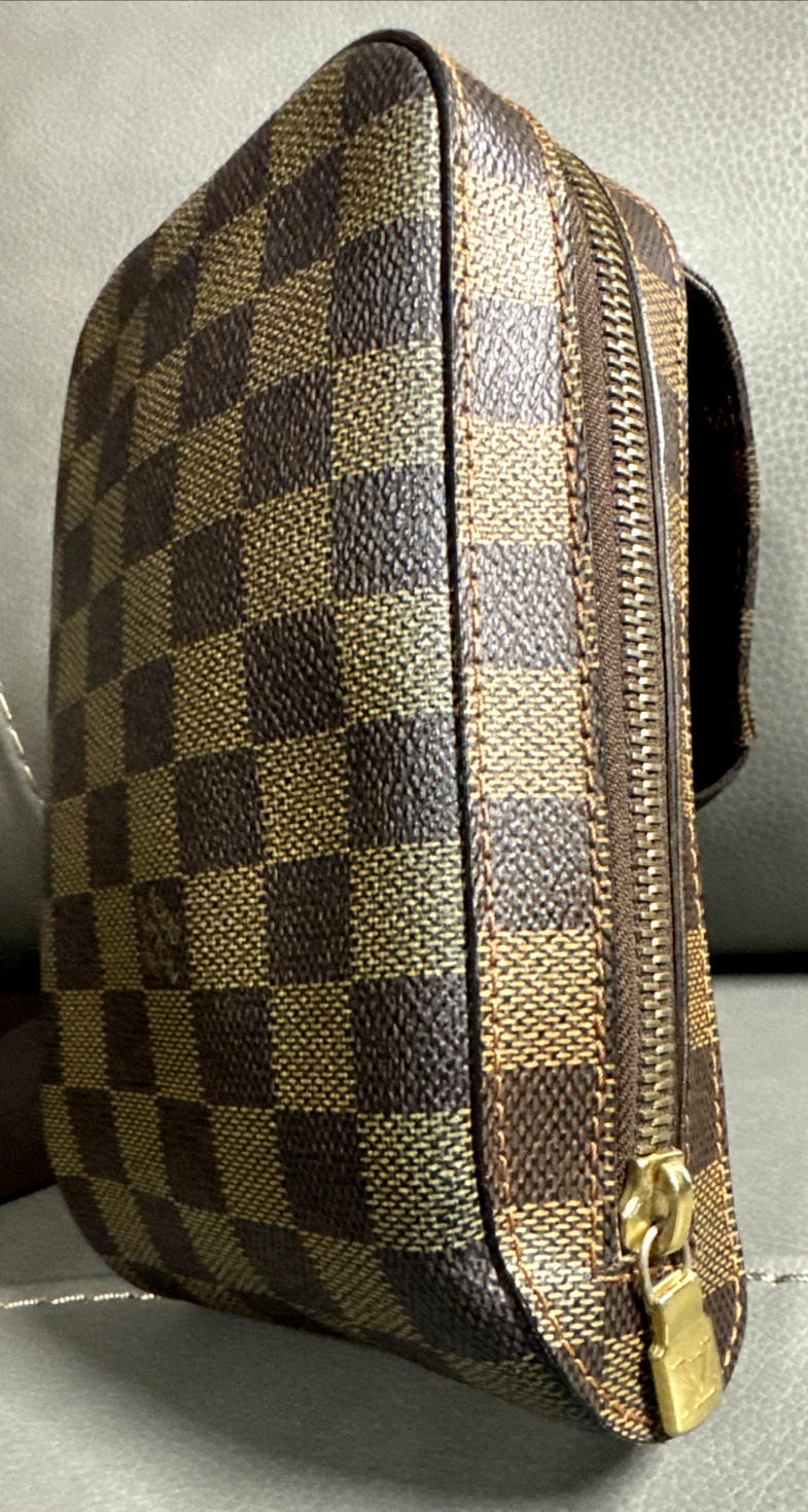 Authentic Louis Vuitton Damier Ebene Geronimos Shoulder Belt Sling Crossbody Bag