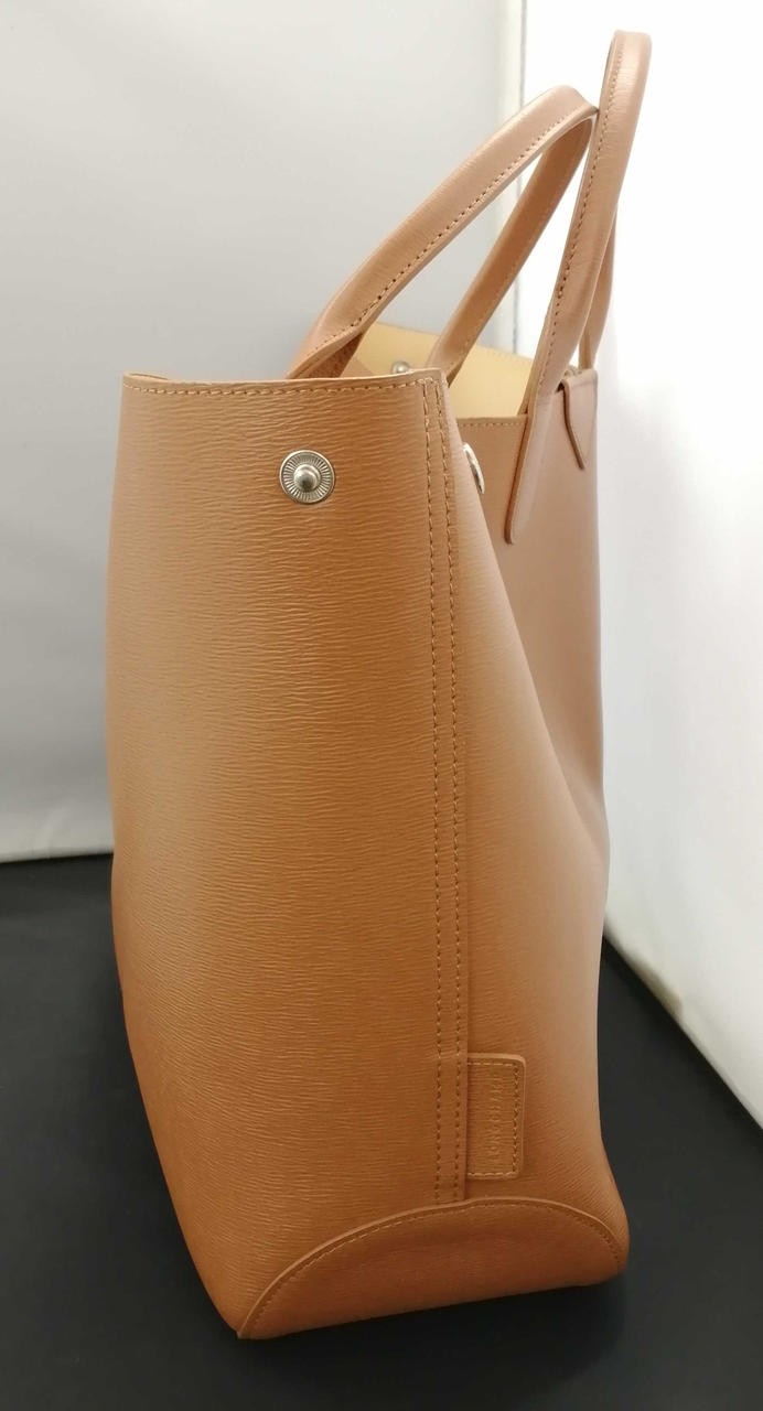 LONGCHAMP Brown Tote Bag 48cm 28cm Leather Shoulder Handbag Women’s Vintage Rare
