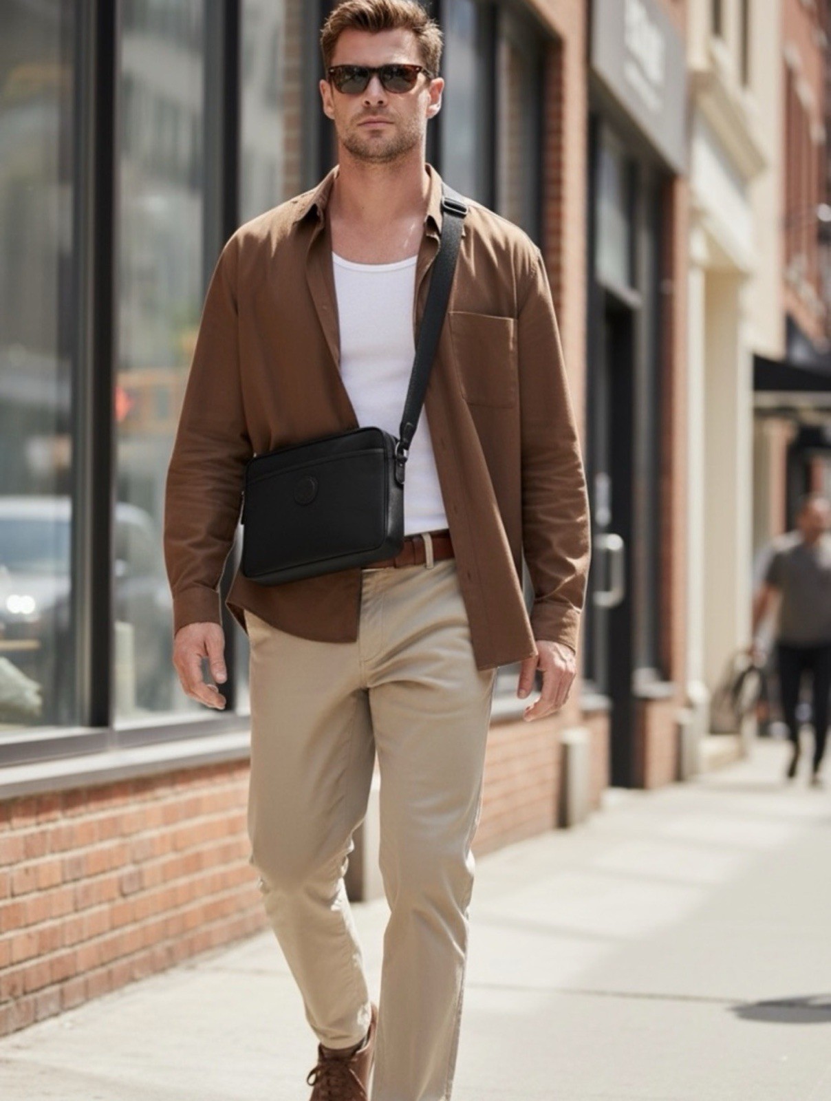 NWT $599 dunhill 1893 Canvas -Leather Messenger Bag ￼Crossbody