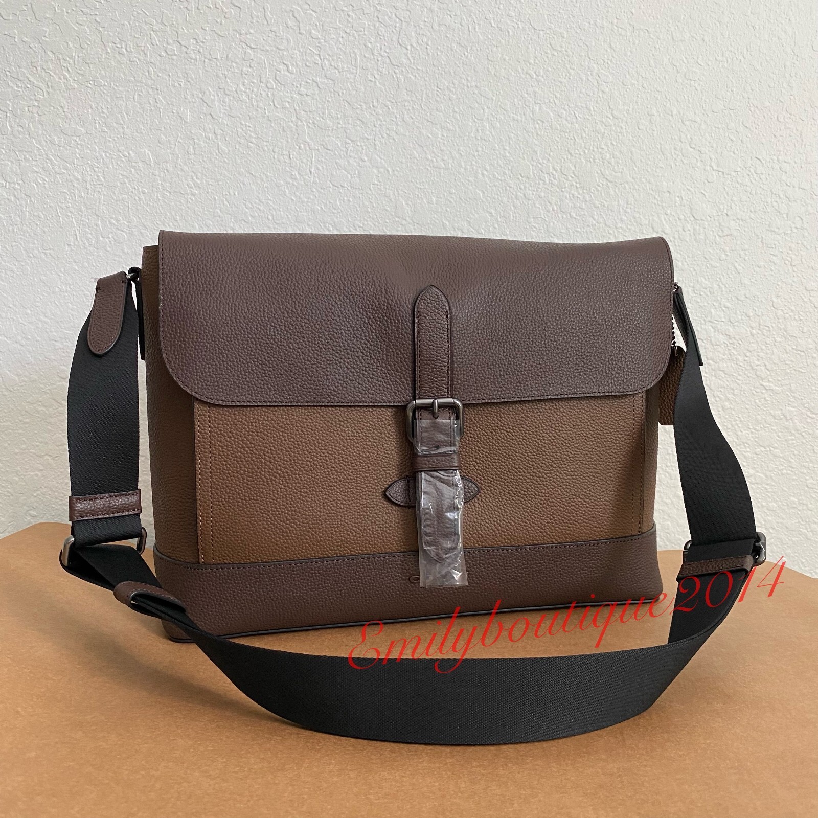 NWT Coach 89894 Hudson Messenger In Colorblock Tobacco Mahagony Leather Bag $598