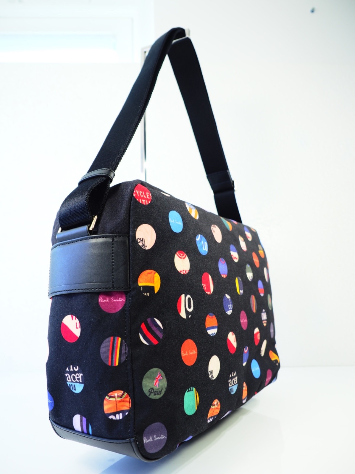 Paul Smith Bag Messenger Crossbody Laptop Colourful Bike Cycling Jersey Dots New