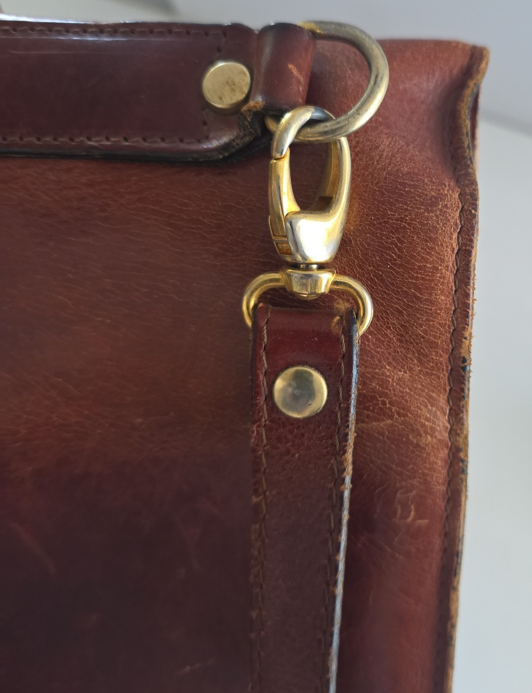 CLASSIC Vintage Leather BOSCA Executive Business Professional Briefcase Bag Men