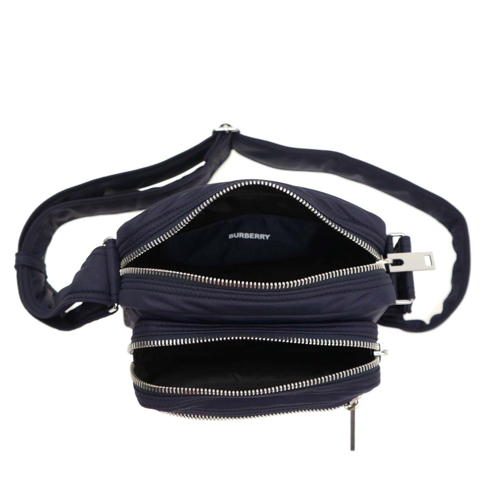 Burberry Warner Camera Crossbody Bag Navy Blue Nylon New