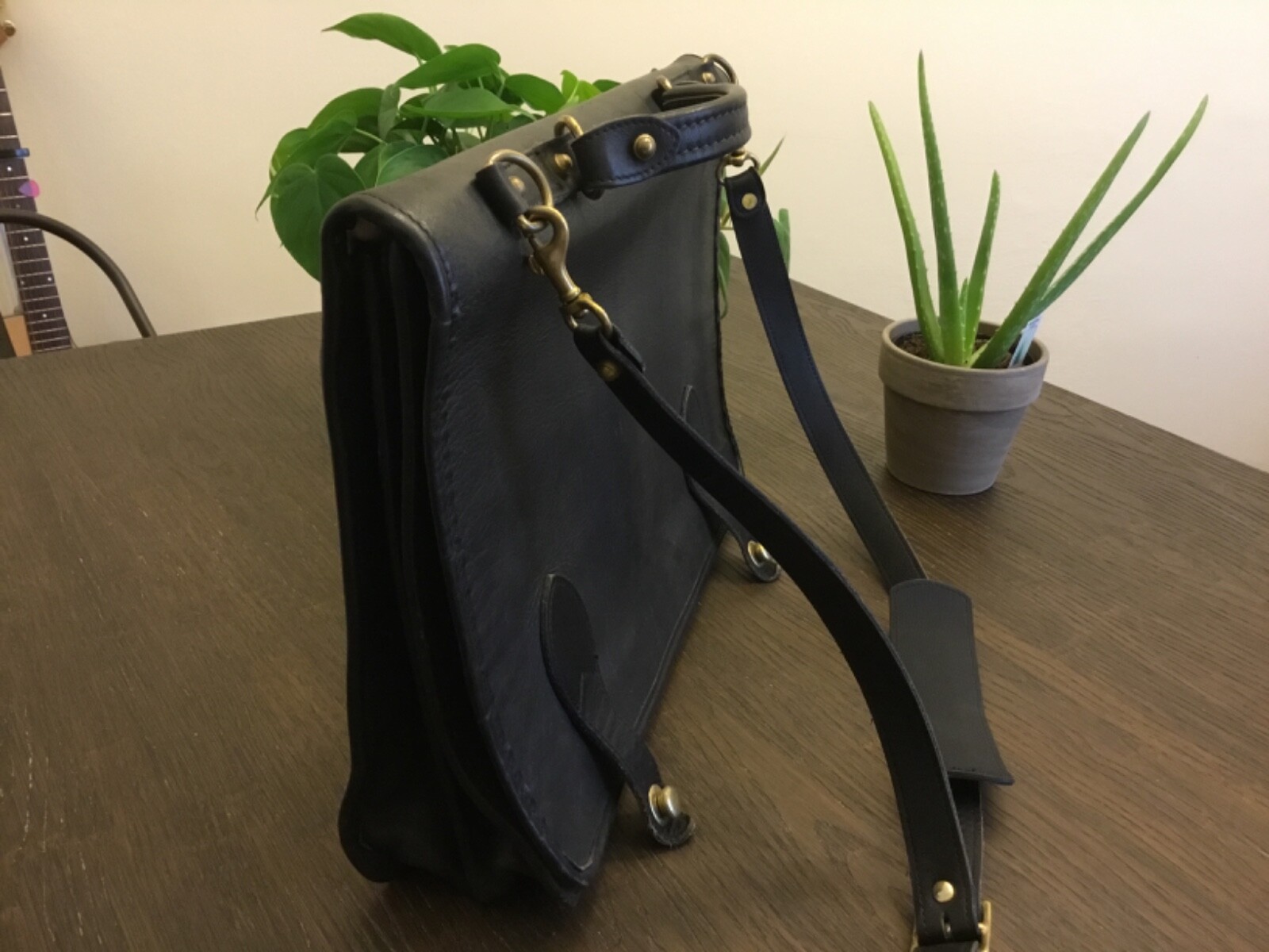 Vtg Schlesinger Black Briefcase Made In USA