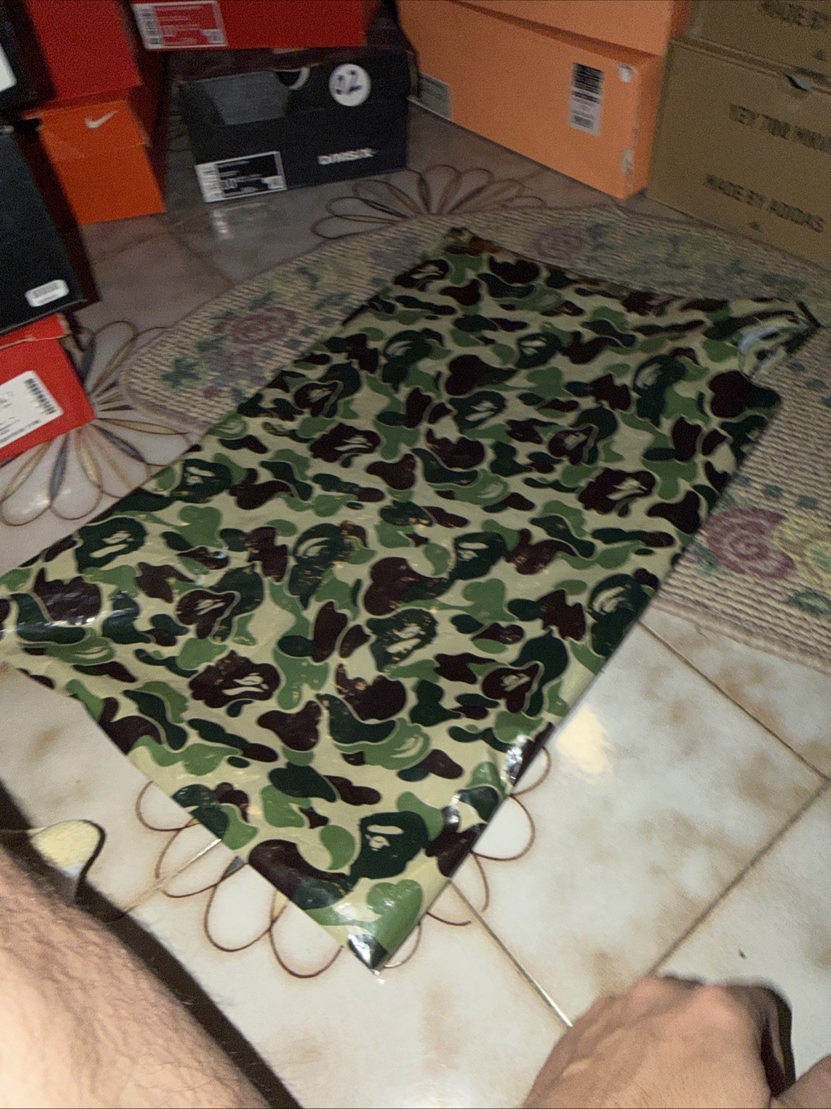 A Bathing Ape Plastic Shopping Bag Camo literally impossible to find