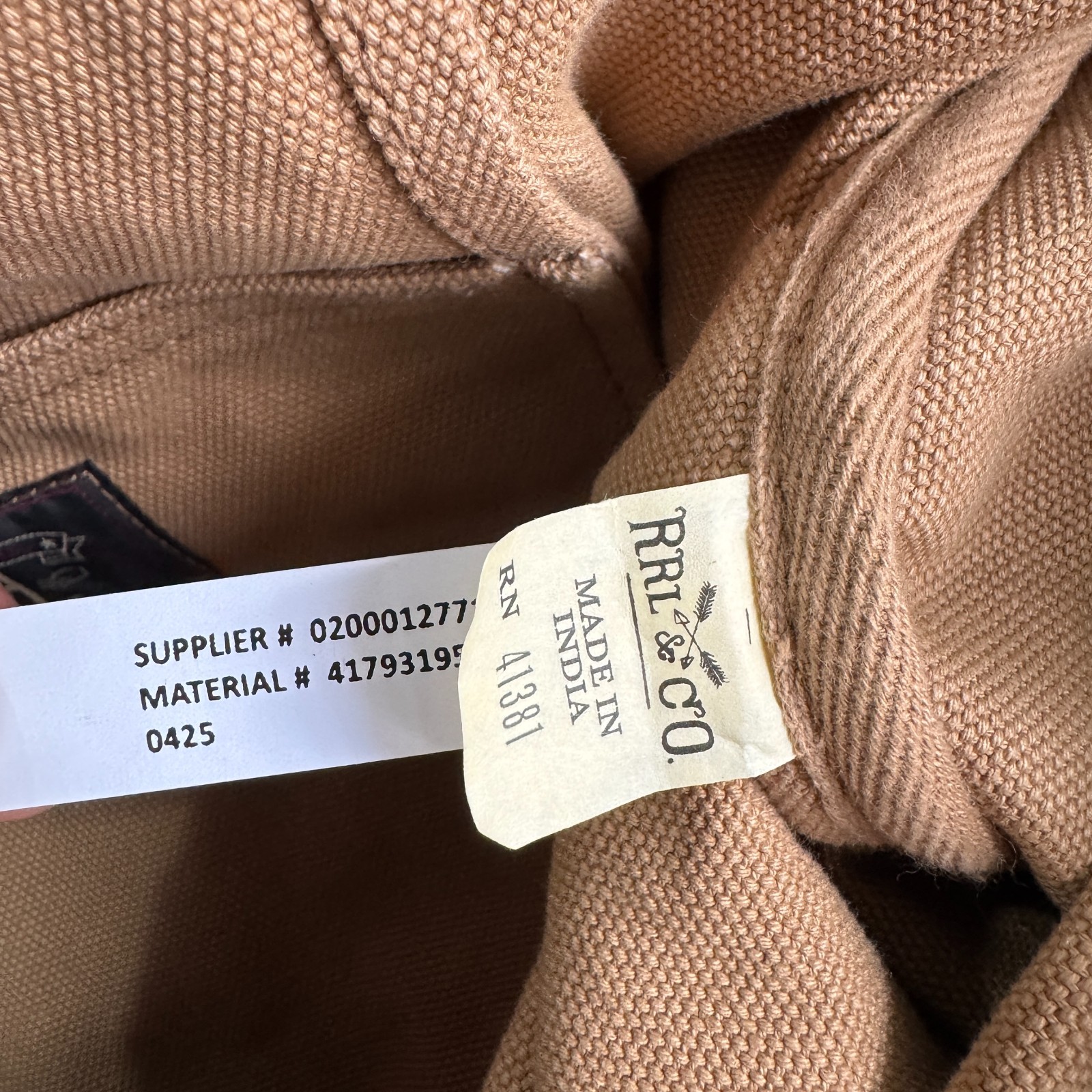 RRL Double RL Ralph Lauren Leather Trim Canvas Douglas Duffel Bag Khaki OS