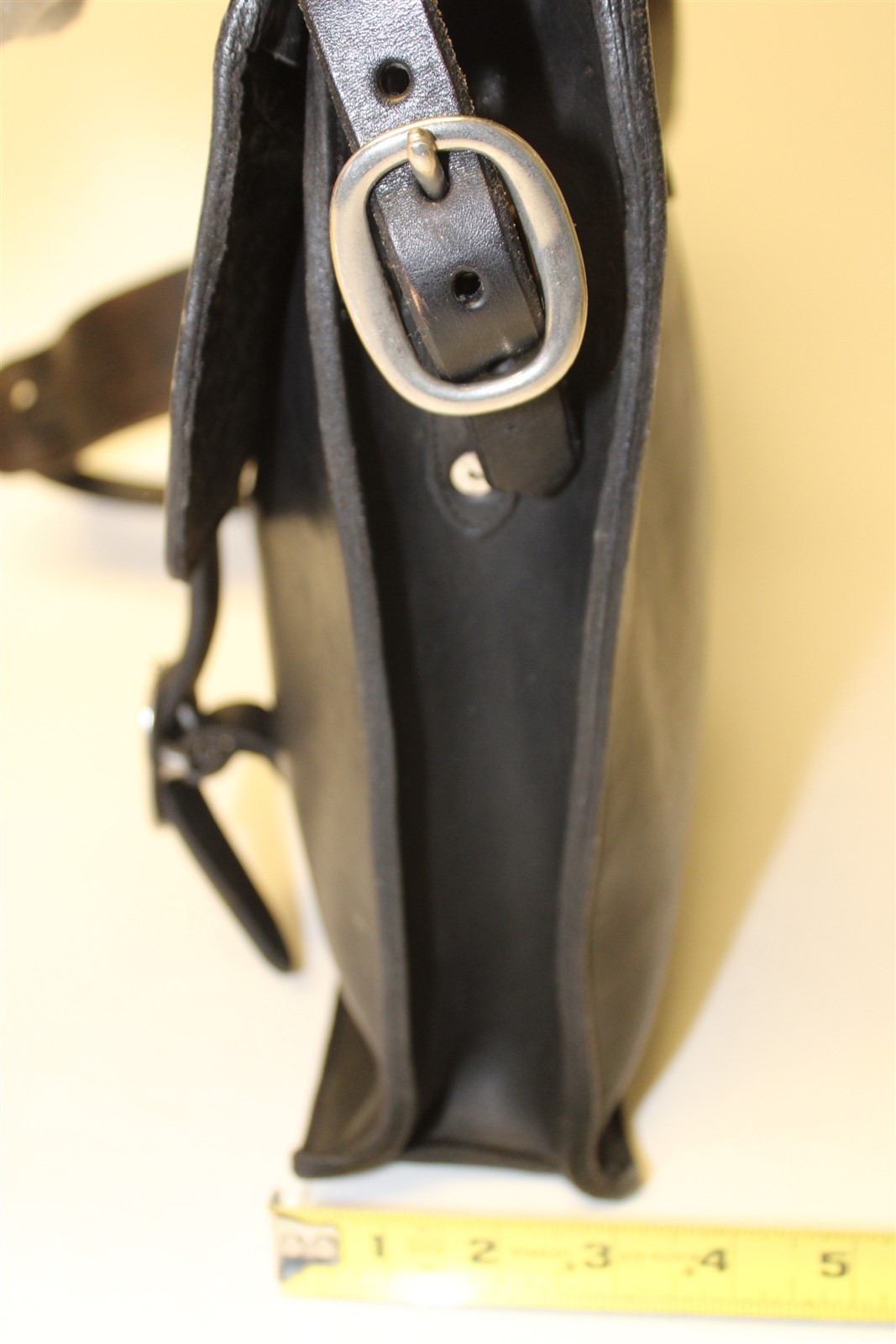Premium Thick Leather Hand Crafted Large Black Messenger Bag