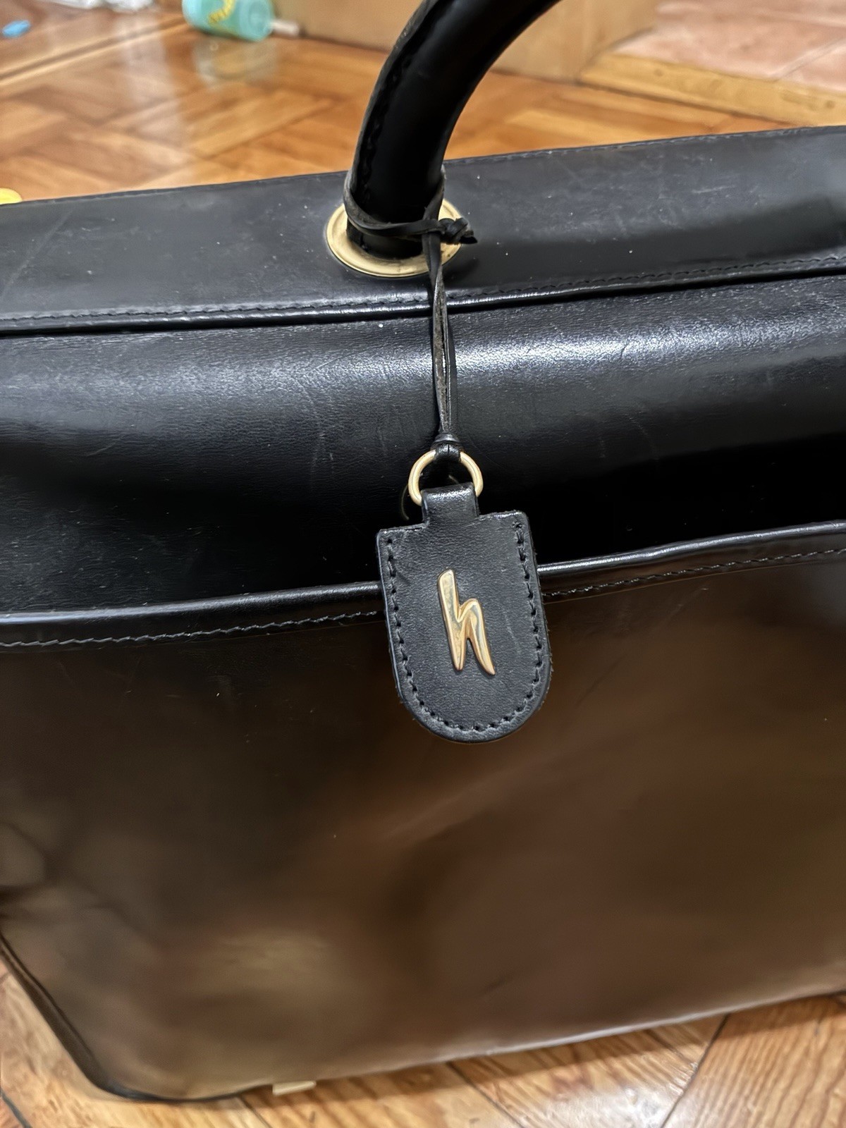 Hartmann by Lombardo Leather messenger briefcase business case vintage 90’s