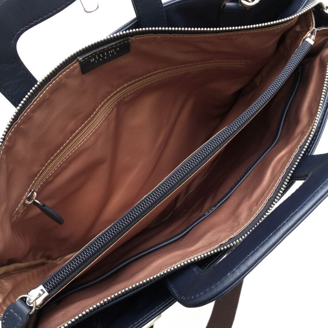 Ultima Tokyo Bag Briefcase Business Men’S Leather Genuine Navy Blue