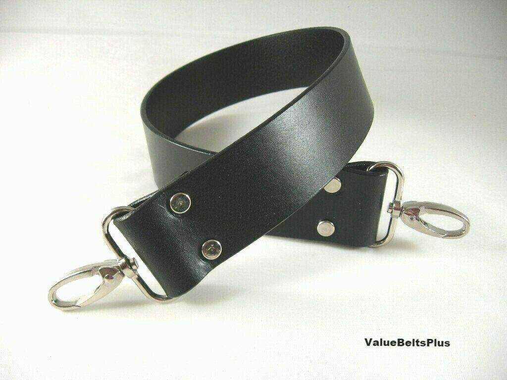 1.5 in. Wide Leather Cross Body Bag Luggage Replacement Strap 4 Colors 8 Widths