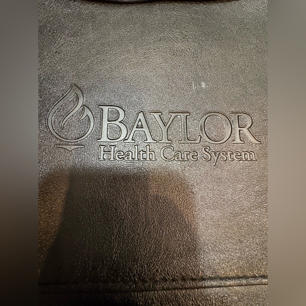 (B3) Leed’s Black Baylor Health Care System Messenger Unisex Men Backpack Bag