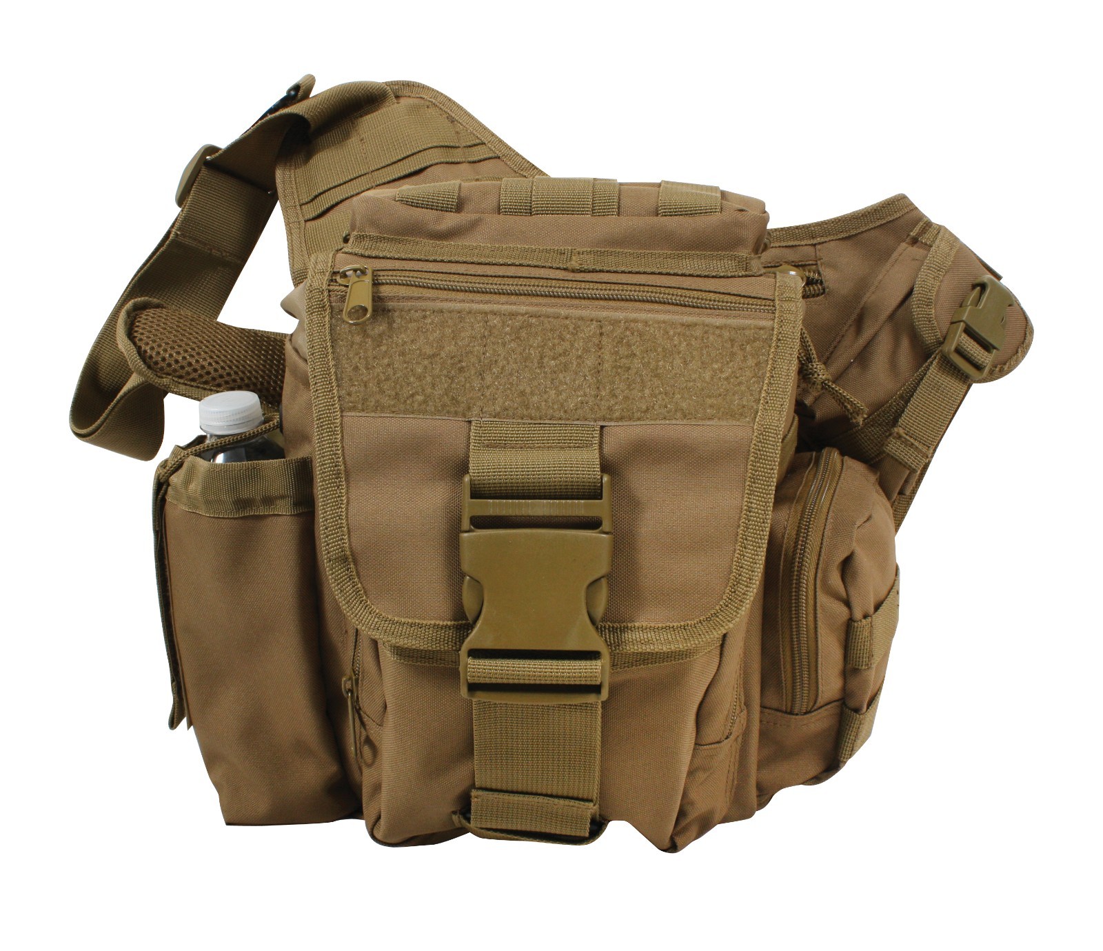 Lightweight MOLLE Advanced Tactical Travel Shoulder Bag Bug Out Pack Coyote