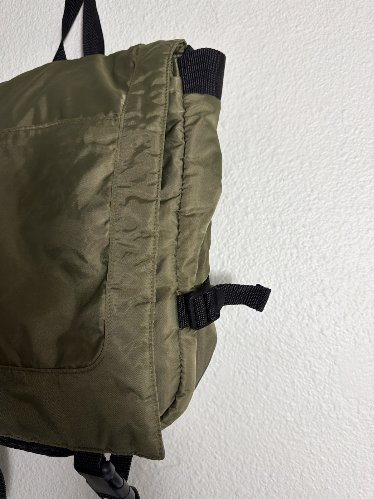 Toppers Brand Army green Polyester Sling Bag Hook Loop 13x11x5