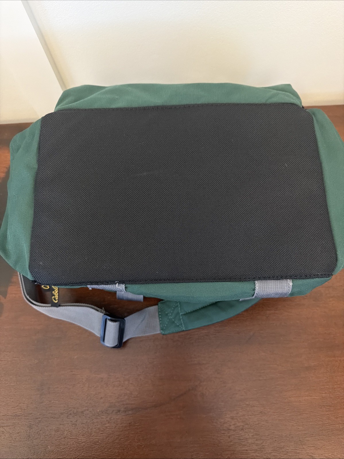 Cabelas Duffel Bag Green~Padded Shoulder Strap Zippers 13x10x7.5 Fish Hunt Clean