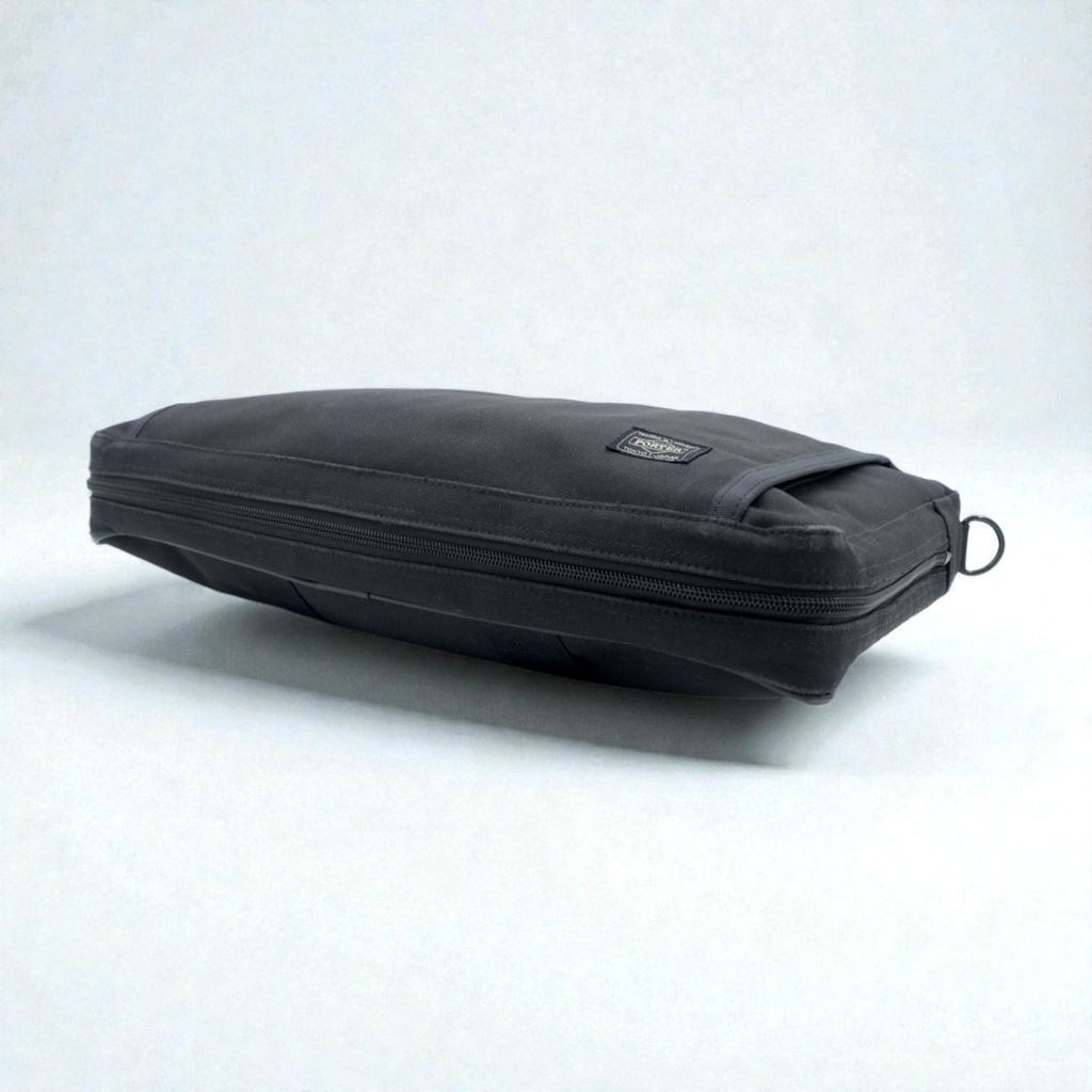 Porter Clip 2Way Briefcase Shoulder Bag Black Canvas Nylon Made in Japan