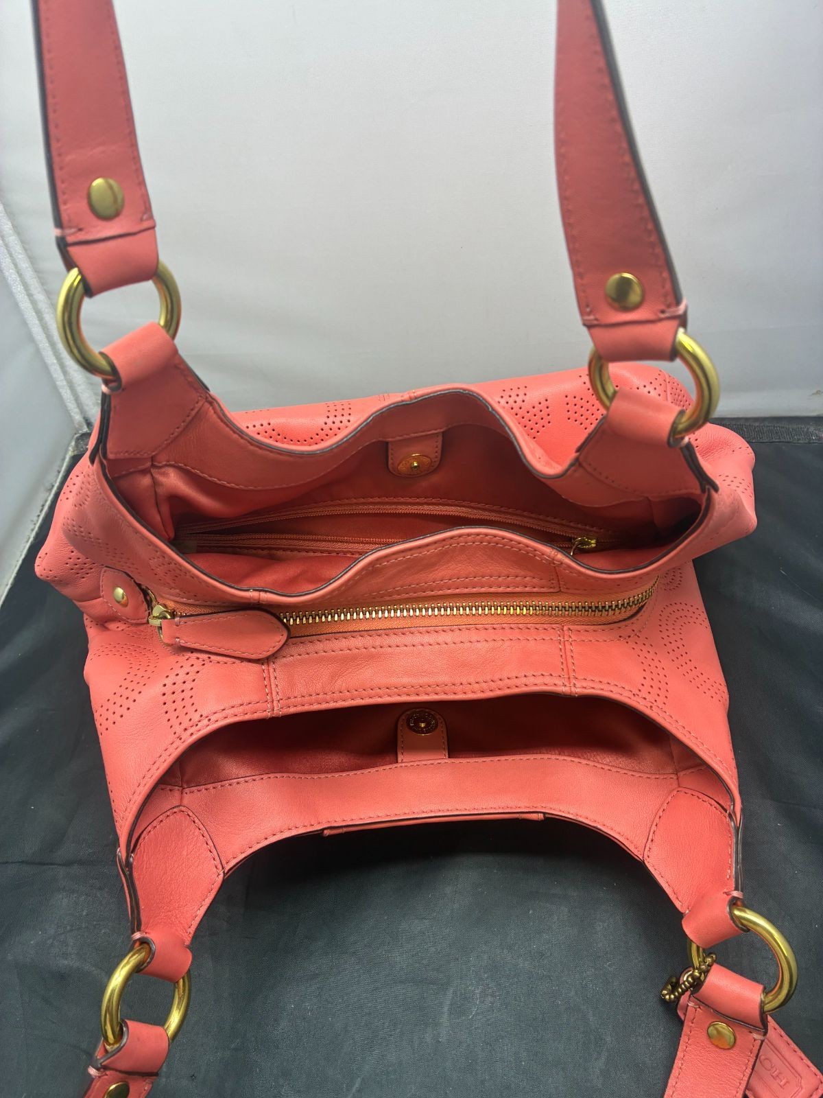 Coach Tote Bag AB Rank F23602 Leather 32cm x 20cm x 12cm Used