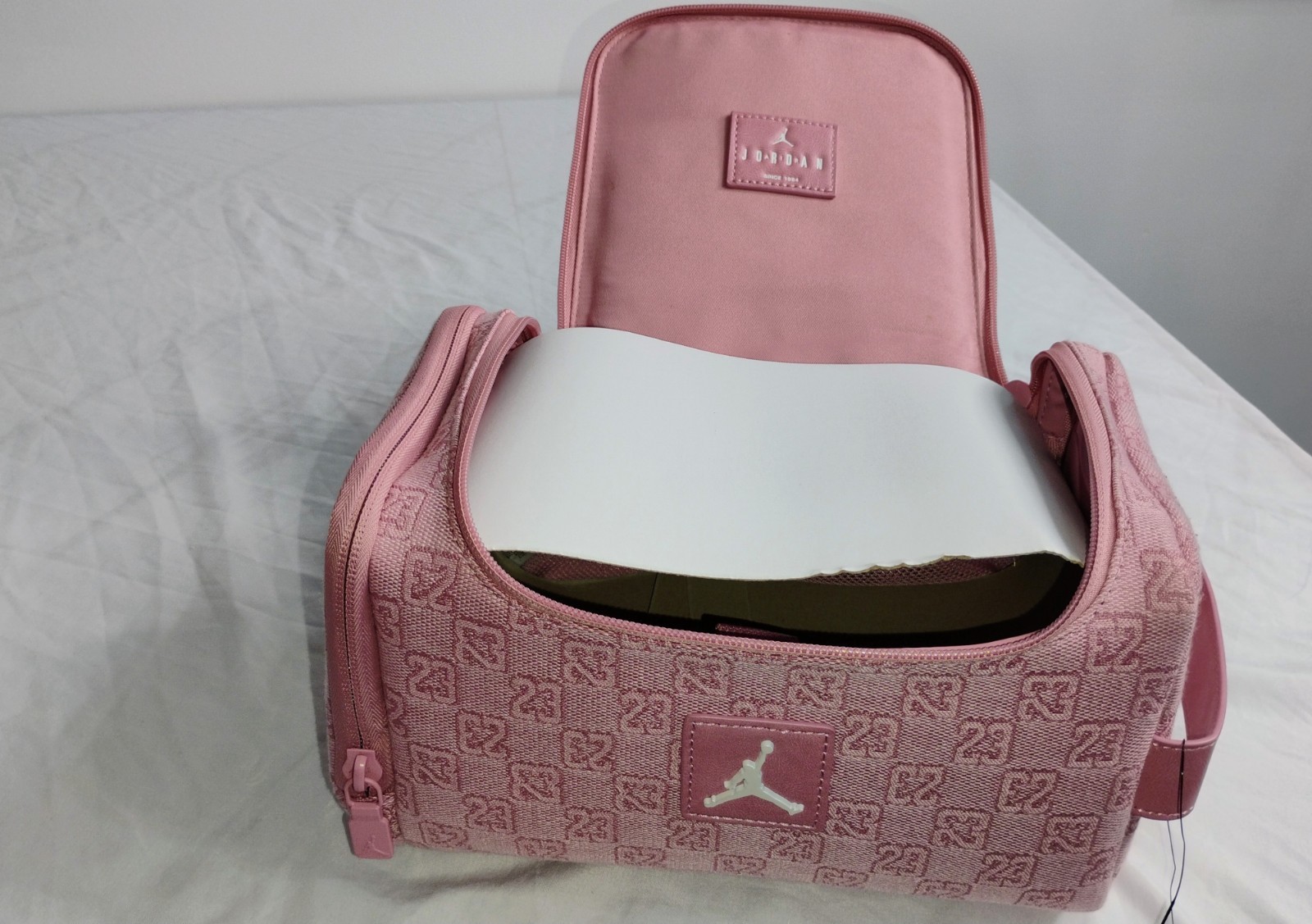 Air Jordan Monogram Dopp Kitt Luxury Travel Bag 5.9L (Pink)
