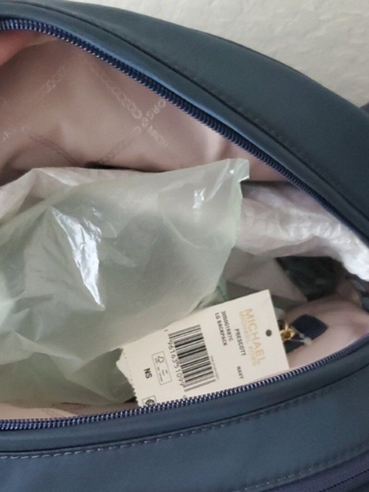 NWT Michael Kors Navy and Gold Large Prescott Men’s Backpack