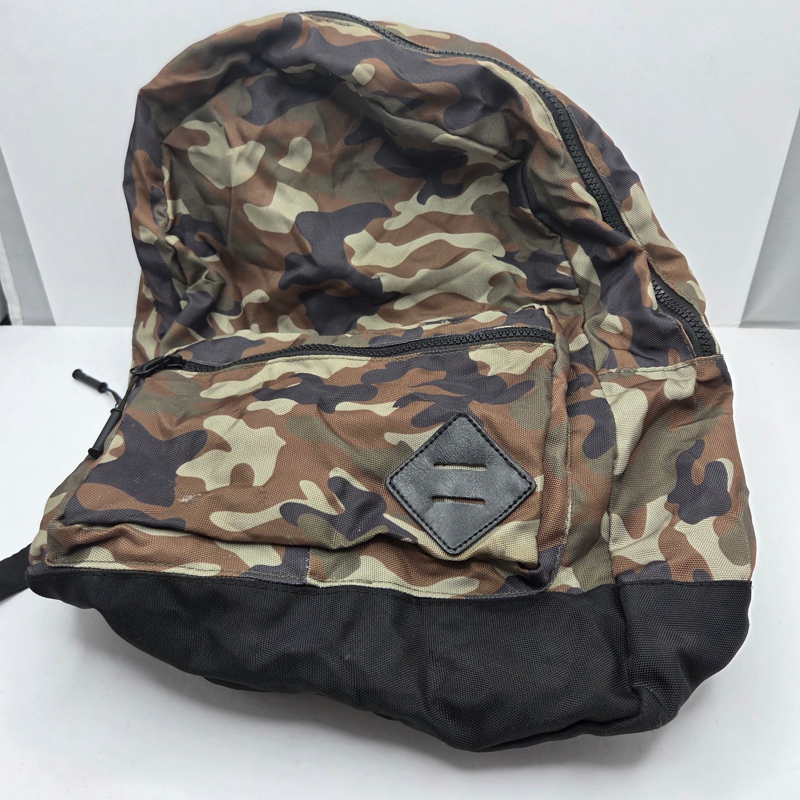 No Boundaries Backpack Packable Camo Lightweight Travel Bag Green Brown