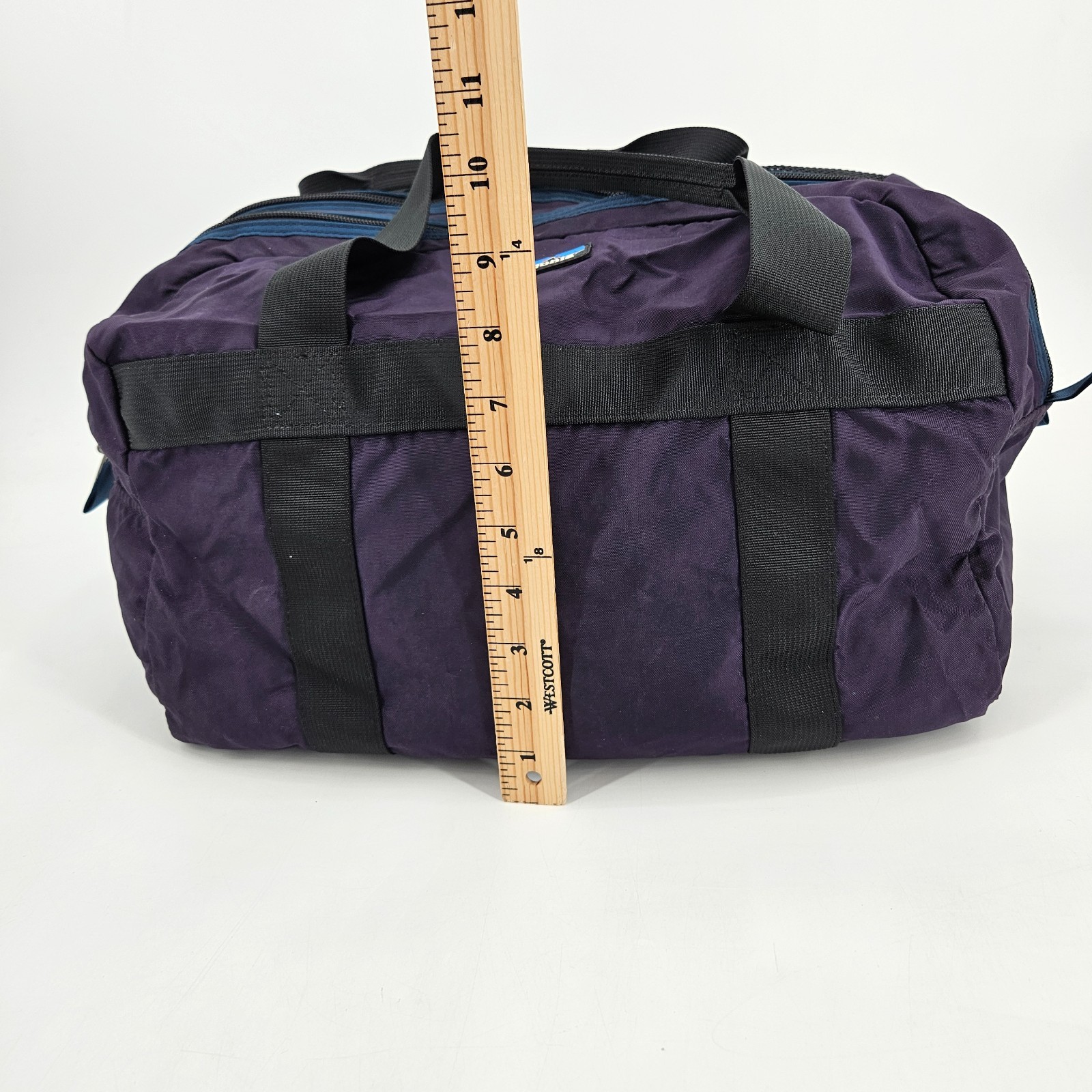 Vintage 90’s Patagonia Small Duffle Bag Purple Blue Black Carry On USA Made VTG