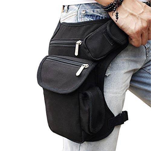 Drop Leg Bag for Men 18cm(W)x6cm(D)x32cm(H)(7.1″x3.7″x13.4″) approx; #06Black