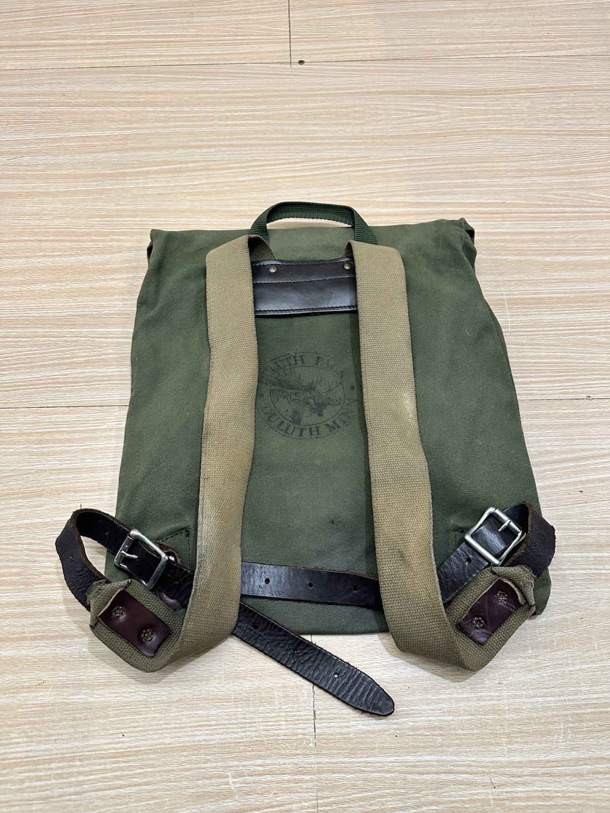Duluth Pack Duluth Minn Backpack Unisex Everyday Scout Pack Green Canvas