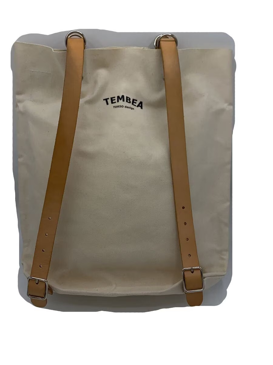 TEMBEA 2-way Corduroy Tote Bag, Beige (Solid Color)