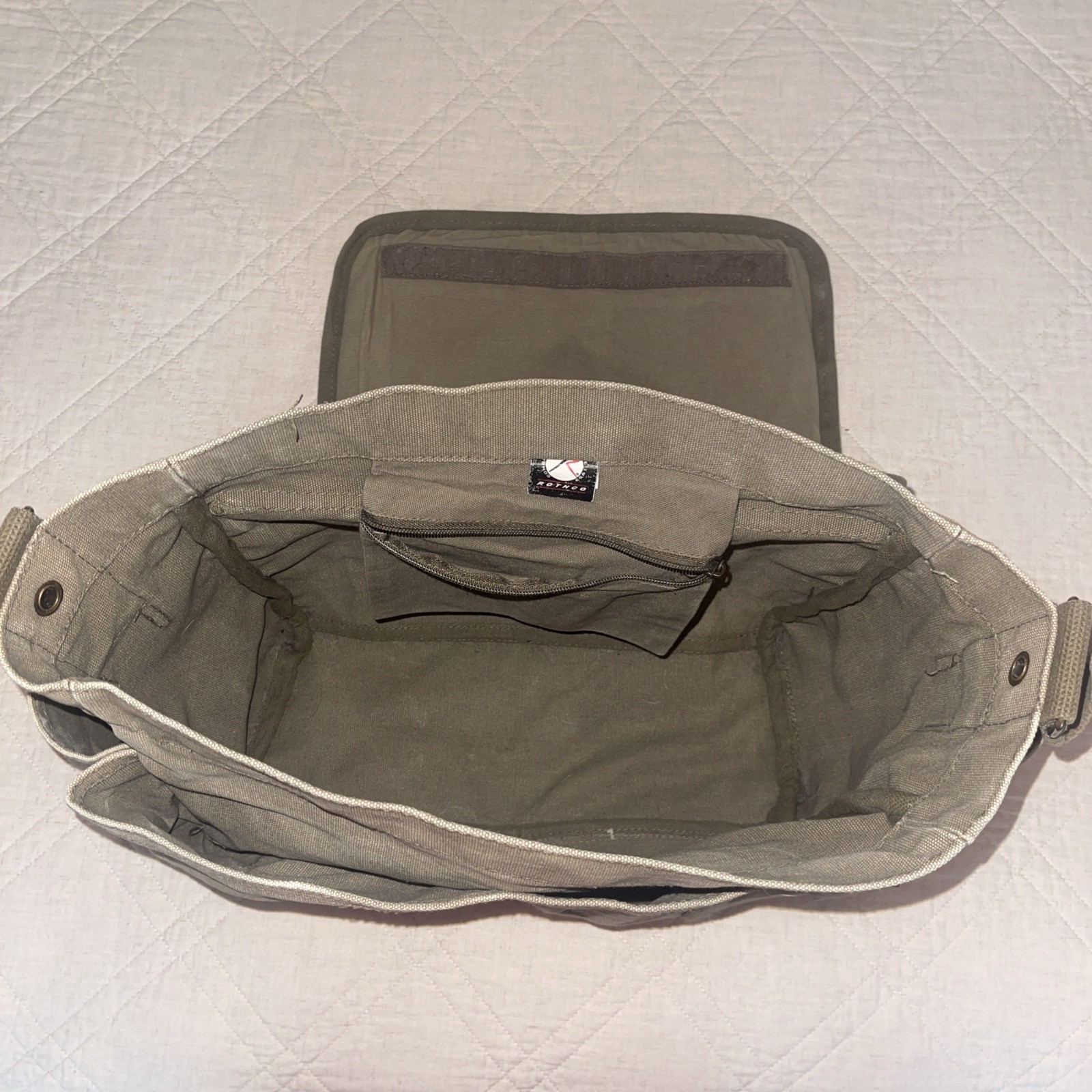 ROTHCO Air Corps Heavyweight Classic Messenger Bag Olive Drab #9756 15″x11″x6″